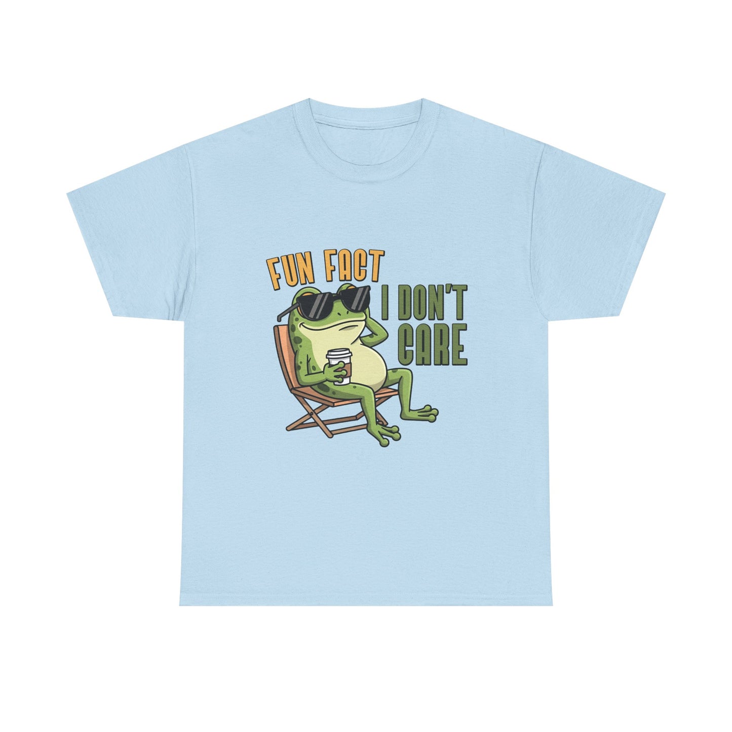 T-Shirt — 'Fun Fact I Don't Care' Relaxed Frog Graphic Tee