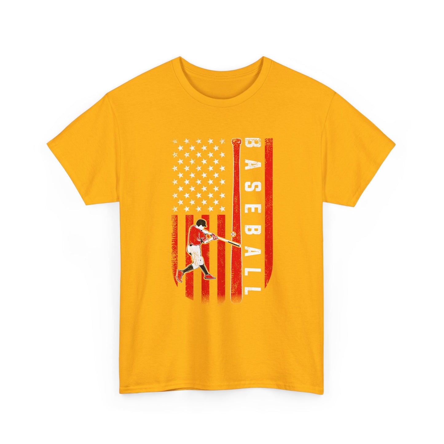 Baseball American Flag T-Shirt — Patriotic Batter Graphic Tee