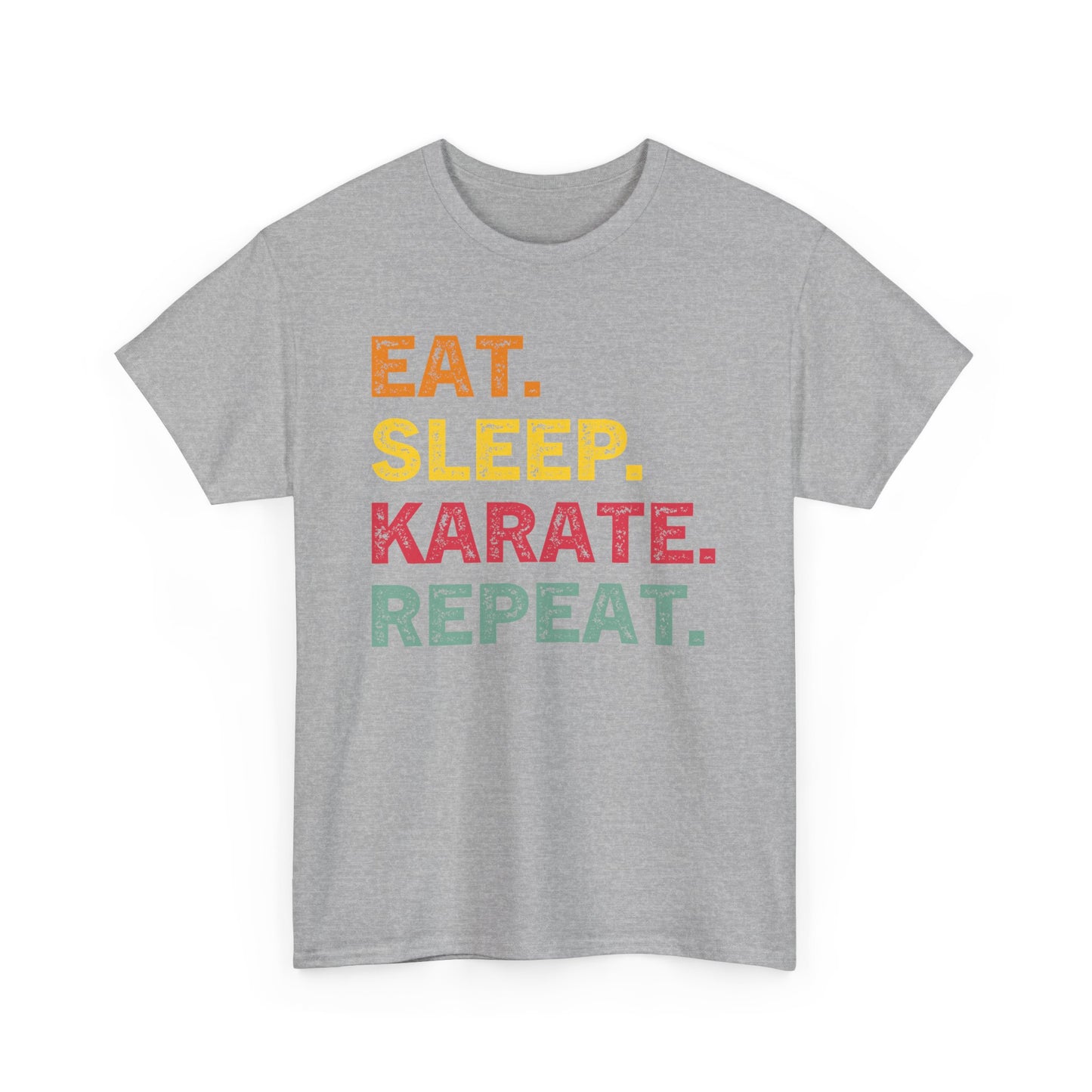Karate T-Shirt - Eat. Sleep. Karate. Repeat. Retro Martial Arts Tee