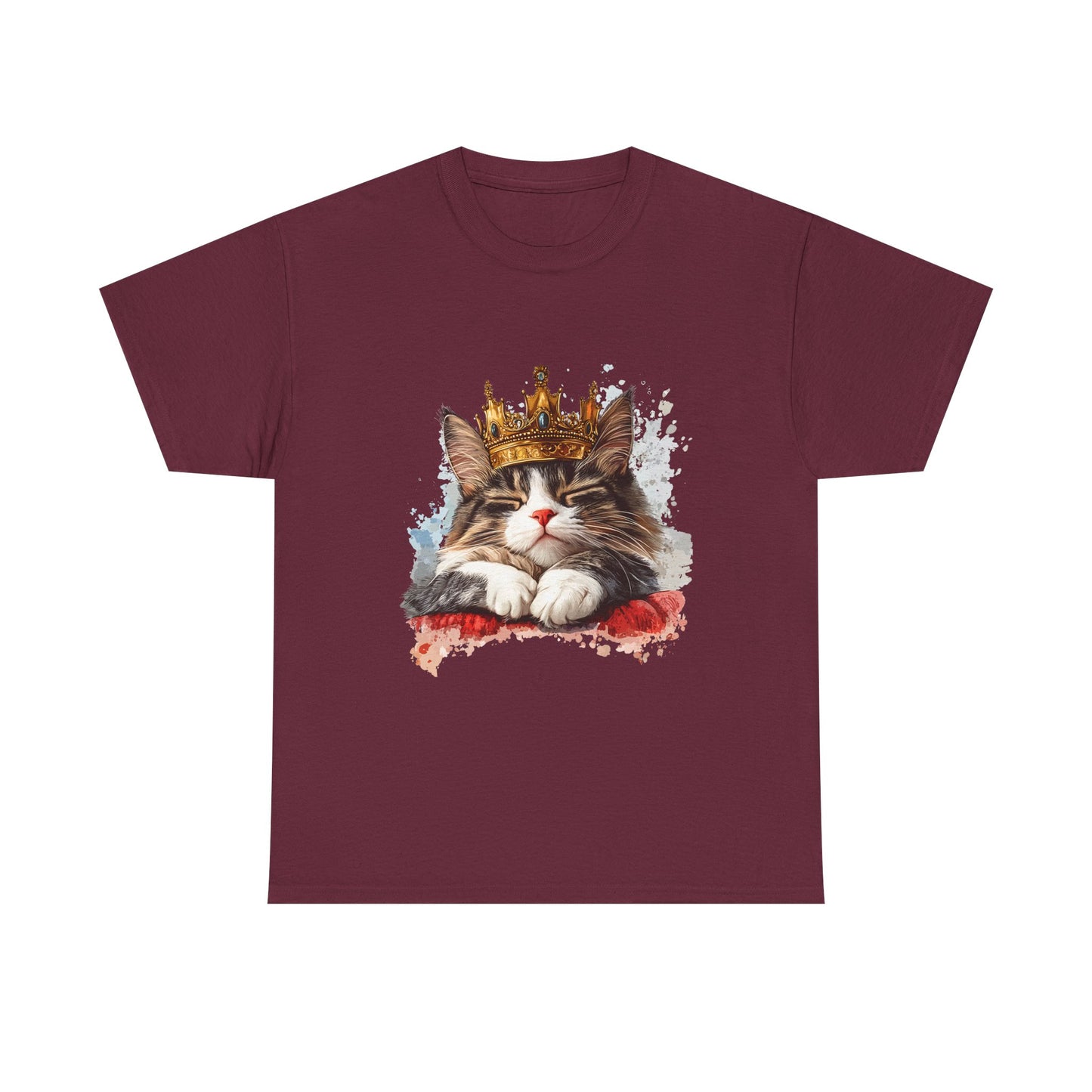 Cat King T-Shirt — Regal Crowned Cat Graphic Tee