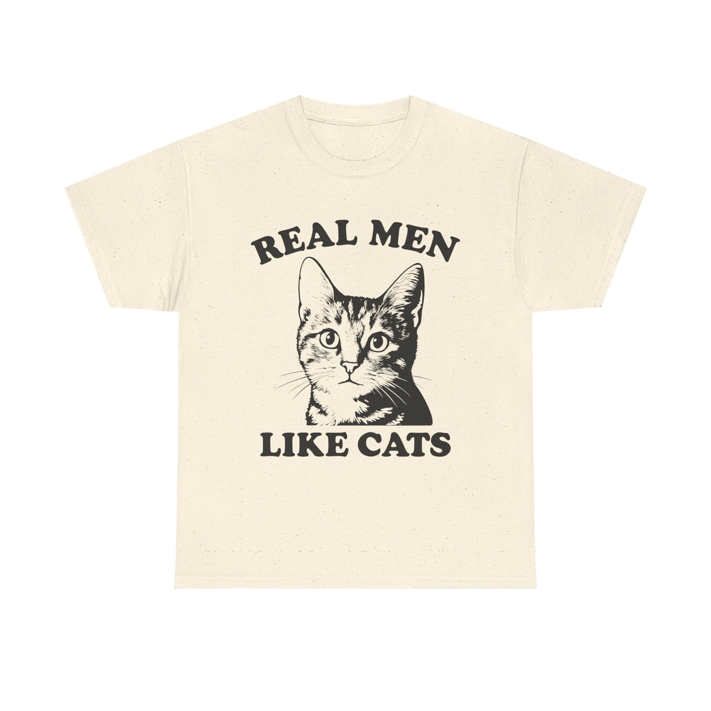 Real Men Like Cats T-Shirt — Vintage Cat Lover Tee