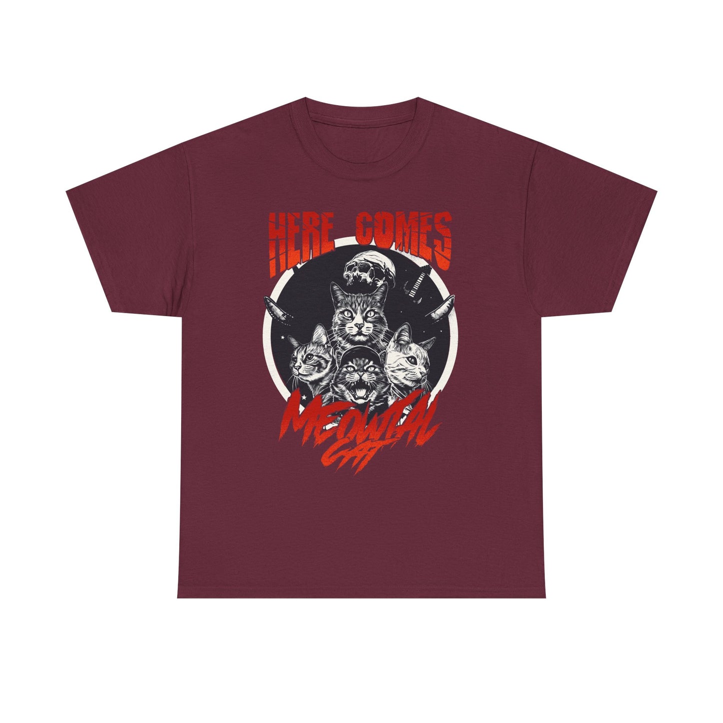 Here Comes Meowtal Cat Band T-Shirt