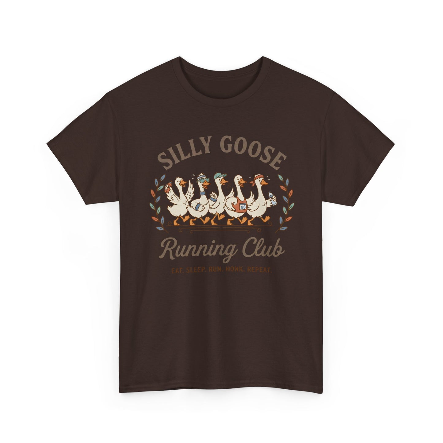 Silly Goose Running Club T‑Shirt — Funny Runner Tee (Eat. Sleep. Run. Honk. Repeat.)