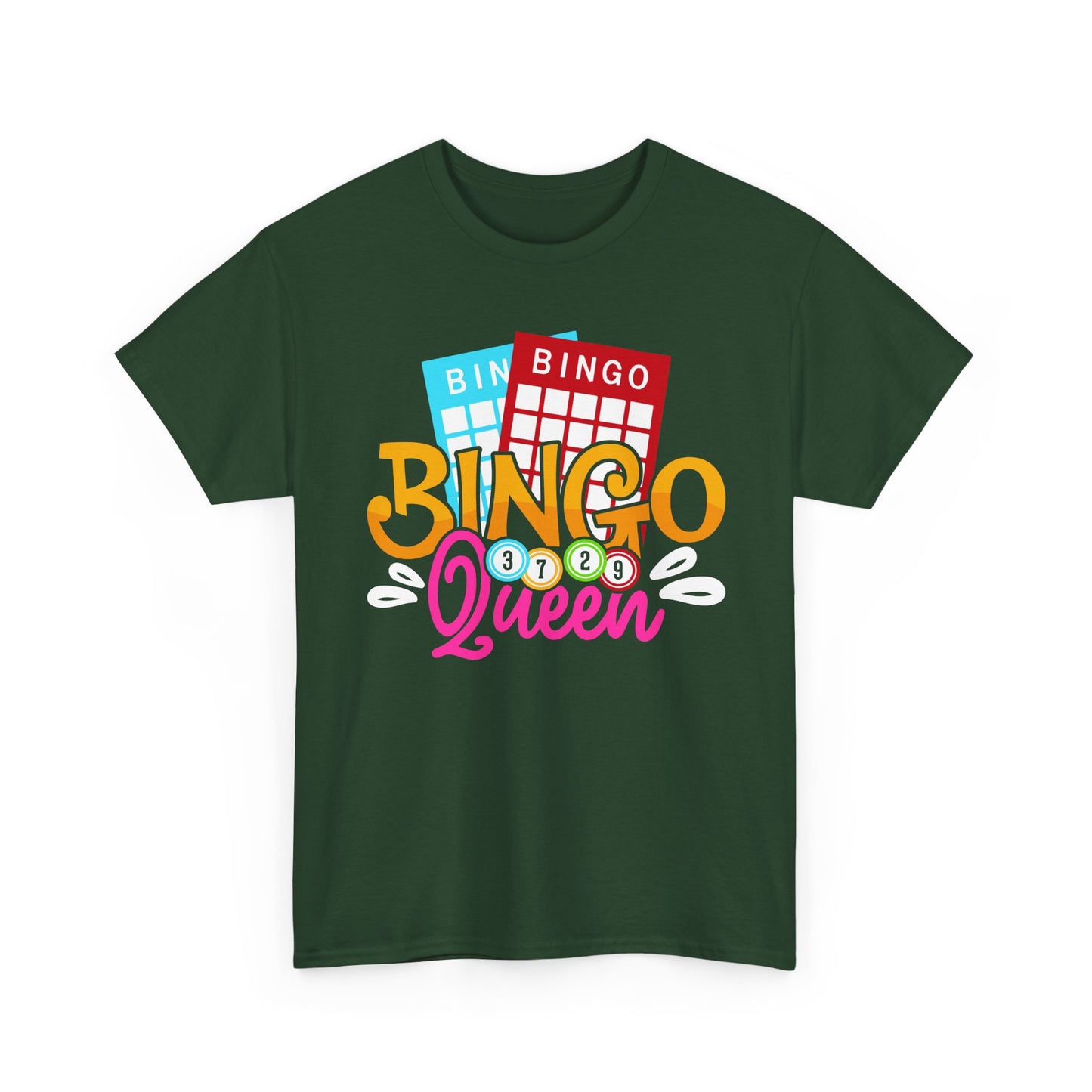 Bingo Queen T-Shirt – Colorful Bingo Cards Graphic Tee for Players & Seniors