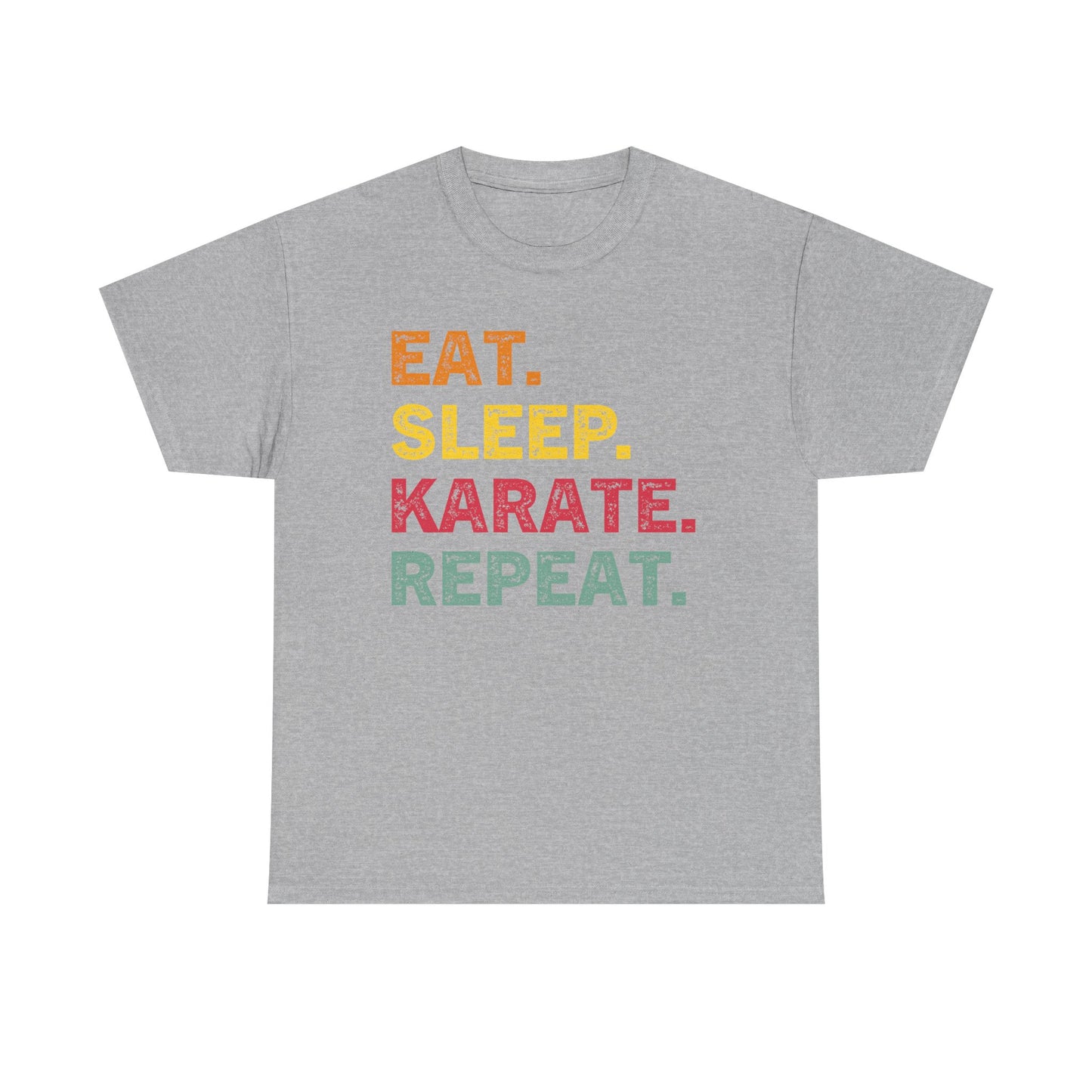 Karate T-Shirt - Eat. Sleep. Karate. Repeat. Retro Martial Arts Tee