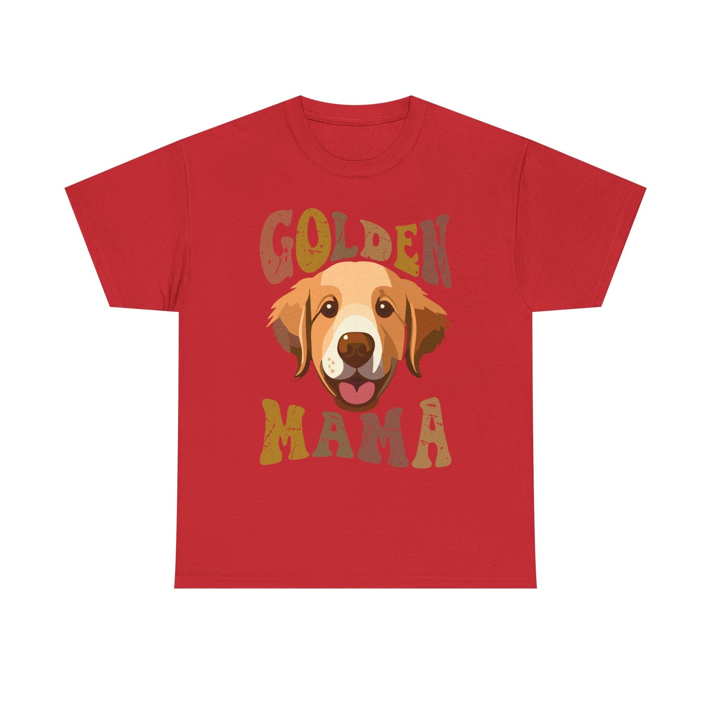 Golden Mama T‑Shirt — Cute Golden Retriever Mom Tee