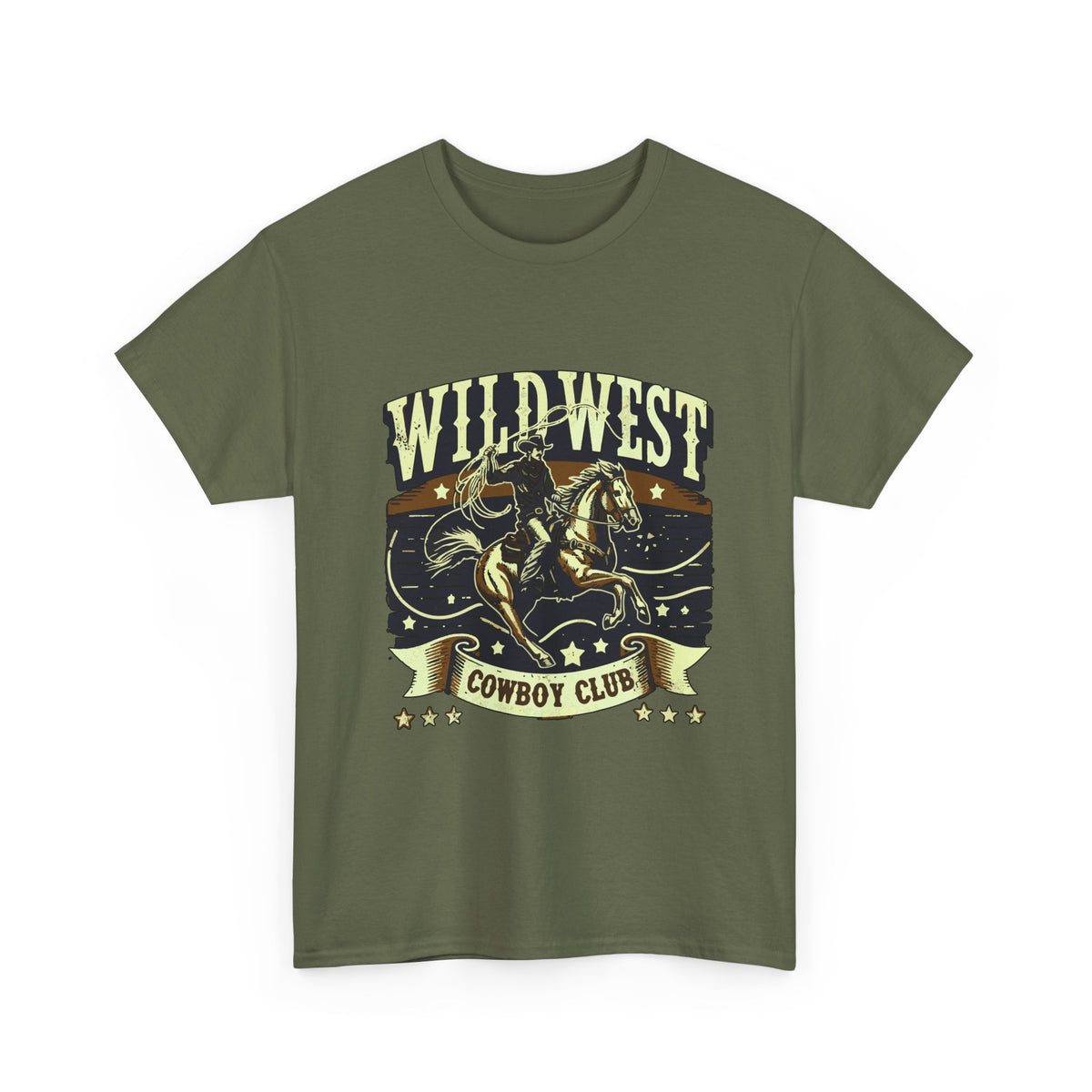 Wild West Cowboy Club T‑Shirt — Vintage Rodeo Western Graphic Tee