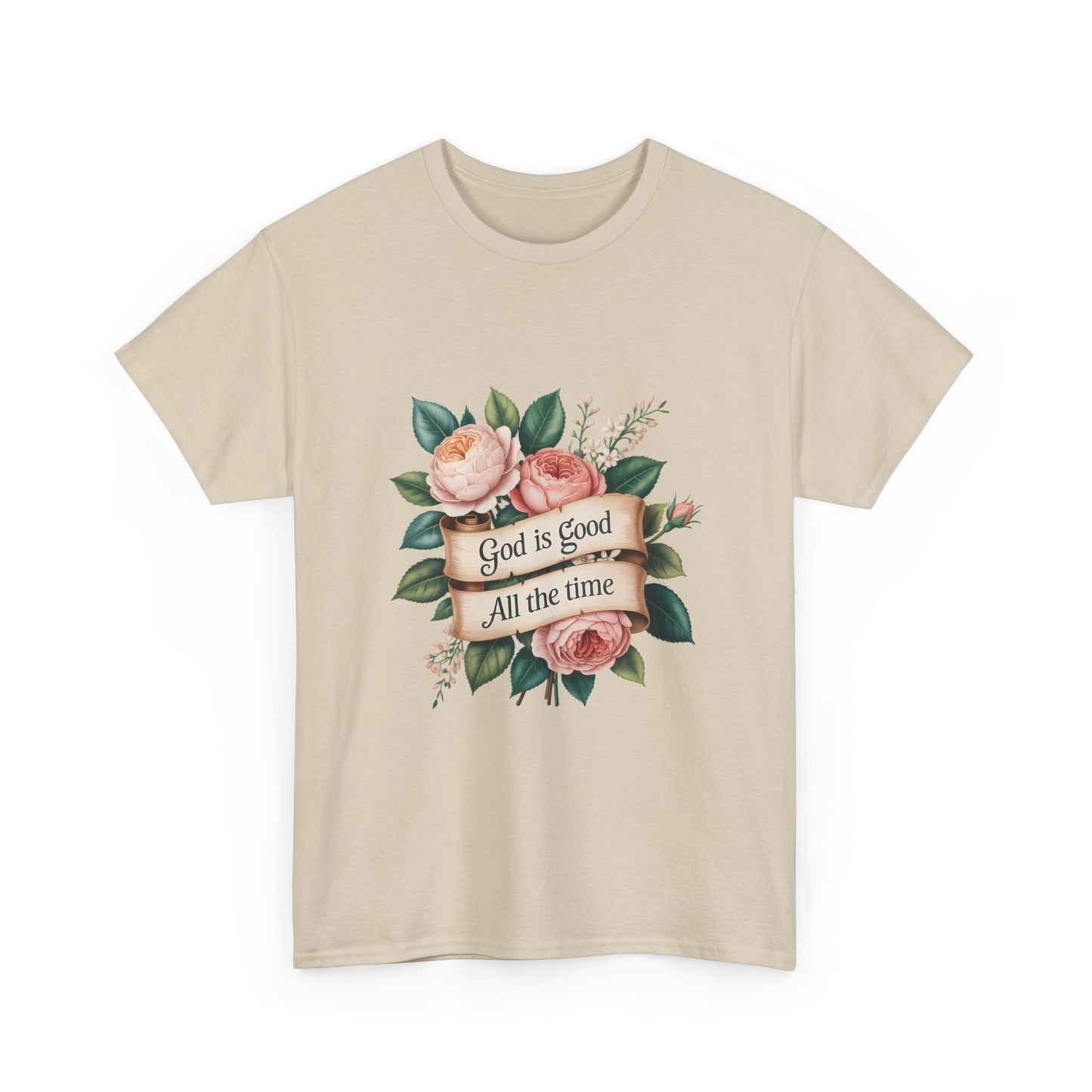 Floral "God is Good All the Time" T‑Shirt