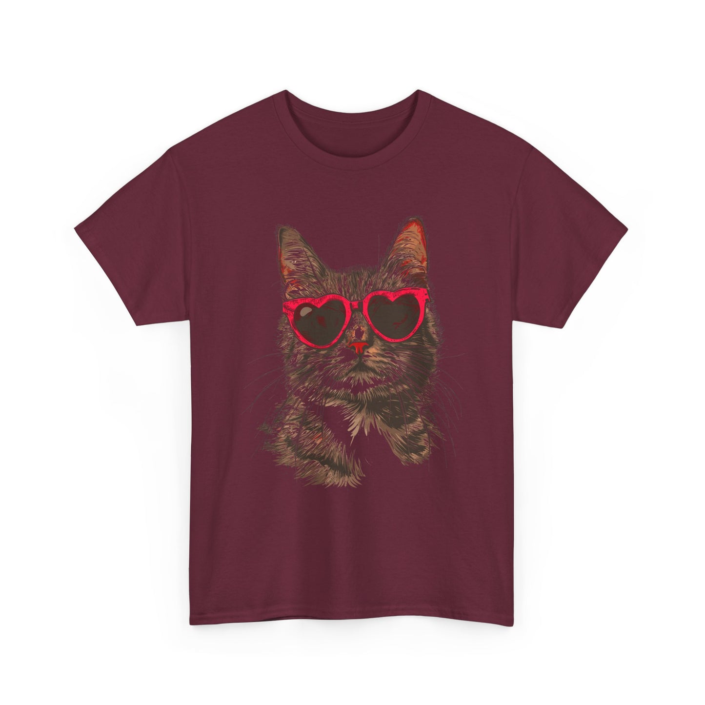 Cat with Heart Sunglasses T-Shirt