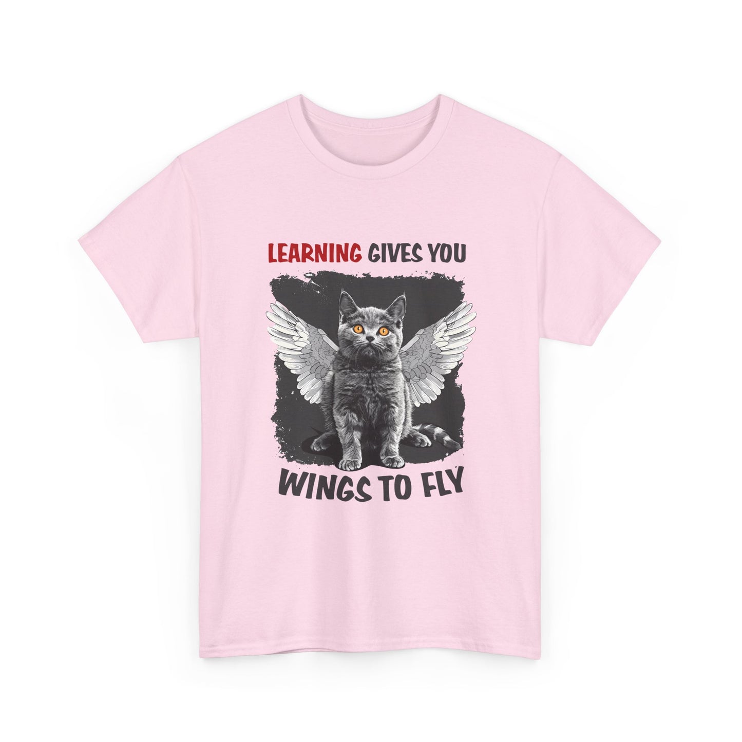 Learning Gives You Wings To Fly Cat T-Shirt