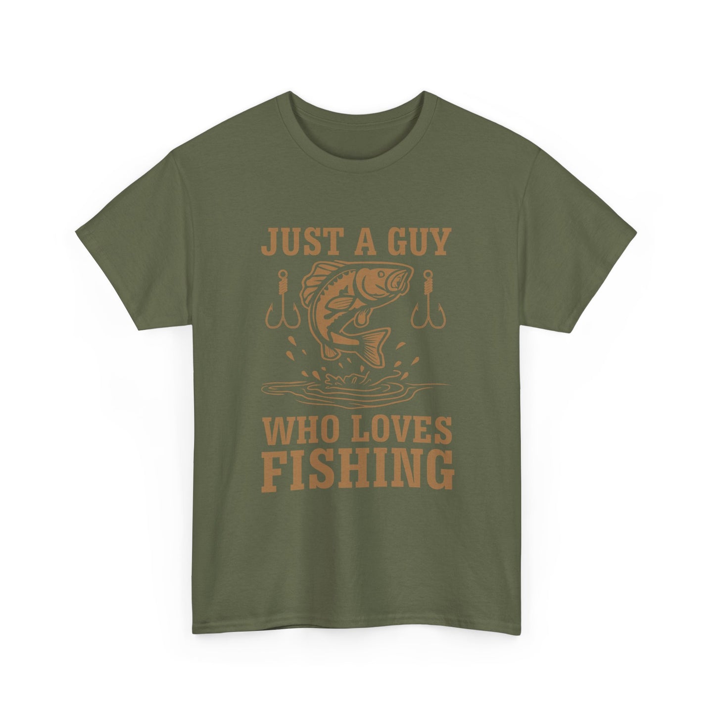 Fishing T-Shirt — "Just a Guy Who Loves Fishing" Graphic Tee