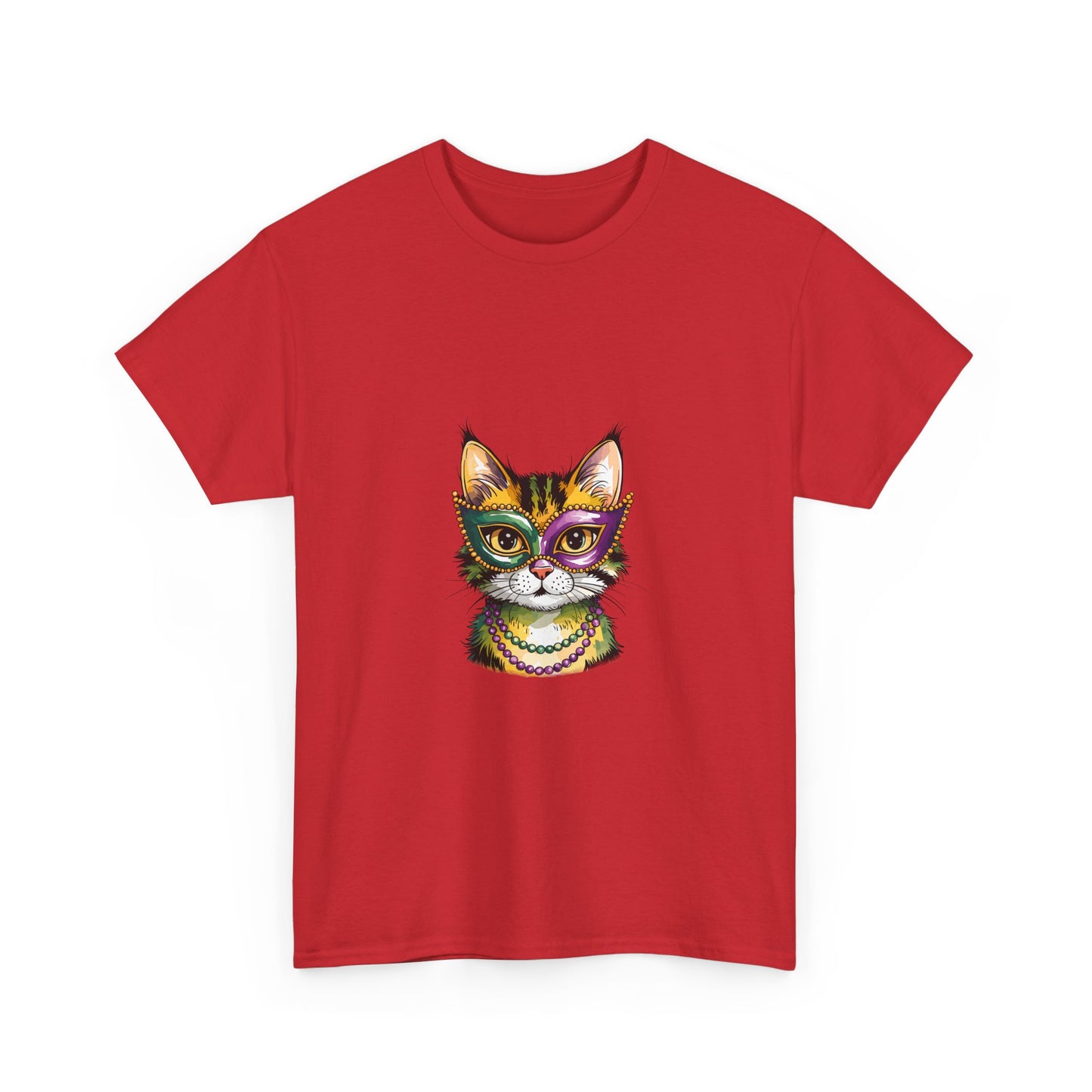 Cat Face Graphic Tee — Colorful Whimsical Kitty T-Shirt