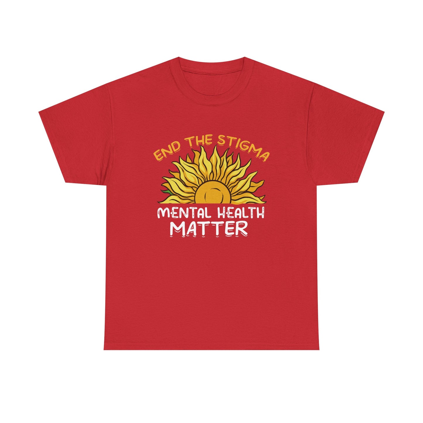 Mental Health Matter T-Shirt — "End the Stigma" Sun Graphic Tee