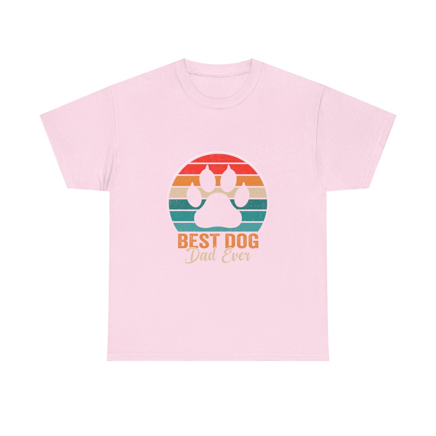 Best Dog Dad Ever T-Shirt — Retro Paw Print Tee for Dog Lovers