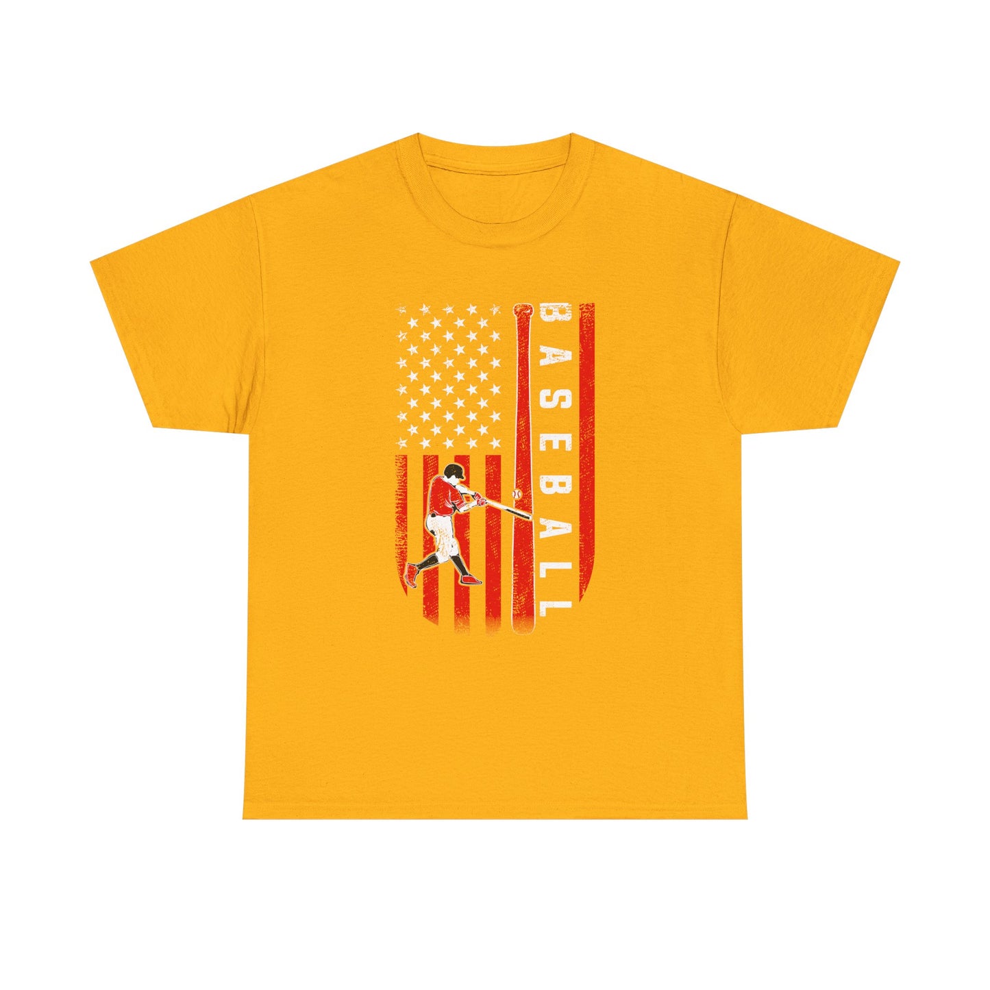 Baseball American Flag T-Shirt — Patriotic Batter Graphic Tee