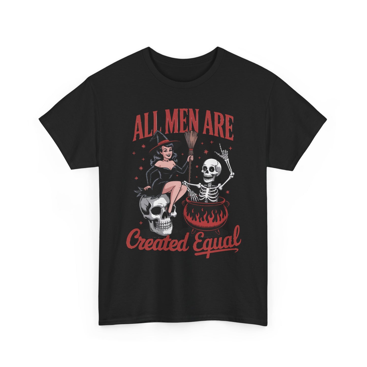 Witch & Skeleton 'All Men Are Created Equal' Tee