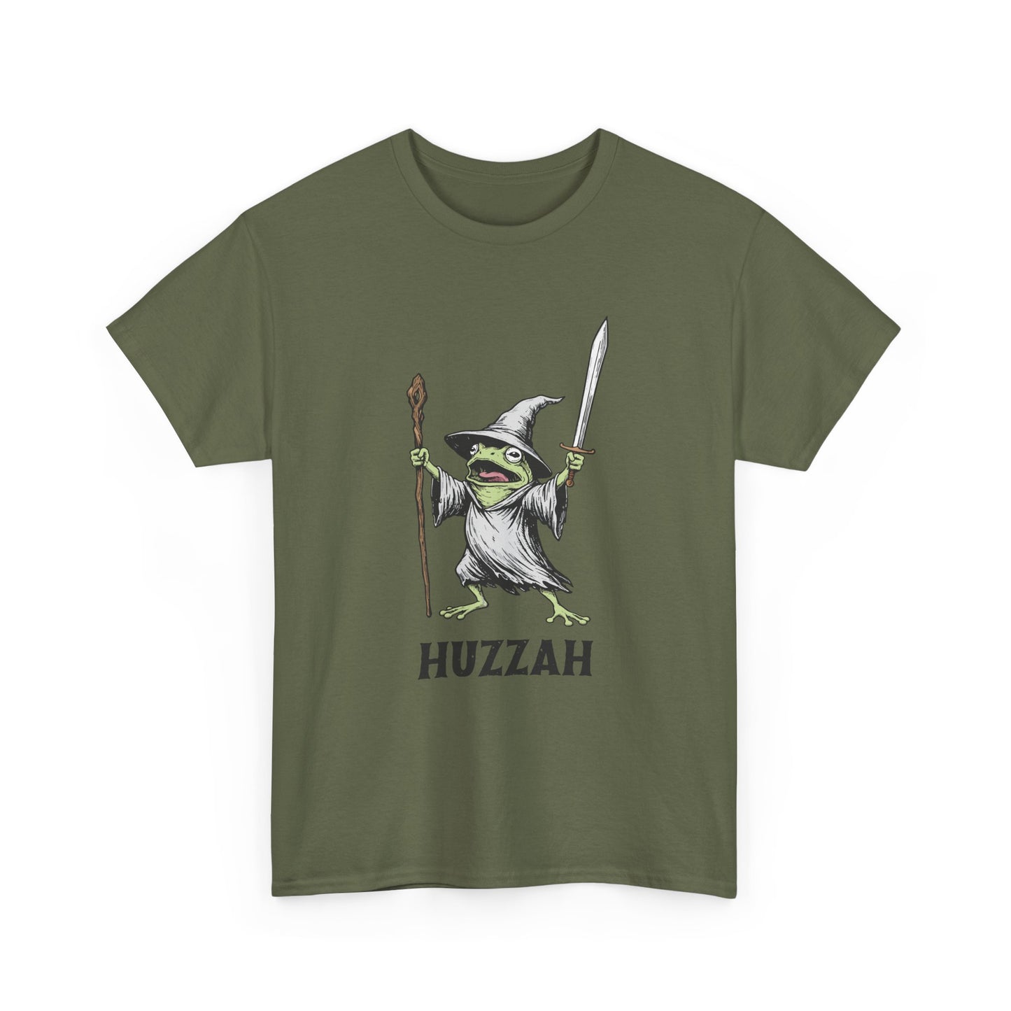 T-Shirt — Huzzah Frog Wizard Graphic Tee