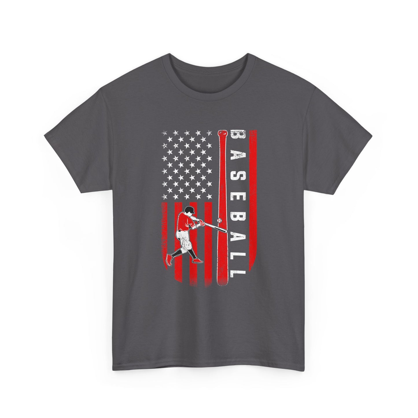 Baseball American Flag T-Shirt — Patriotic Batter Graphic Tee
