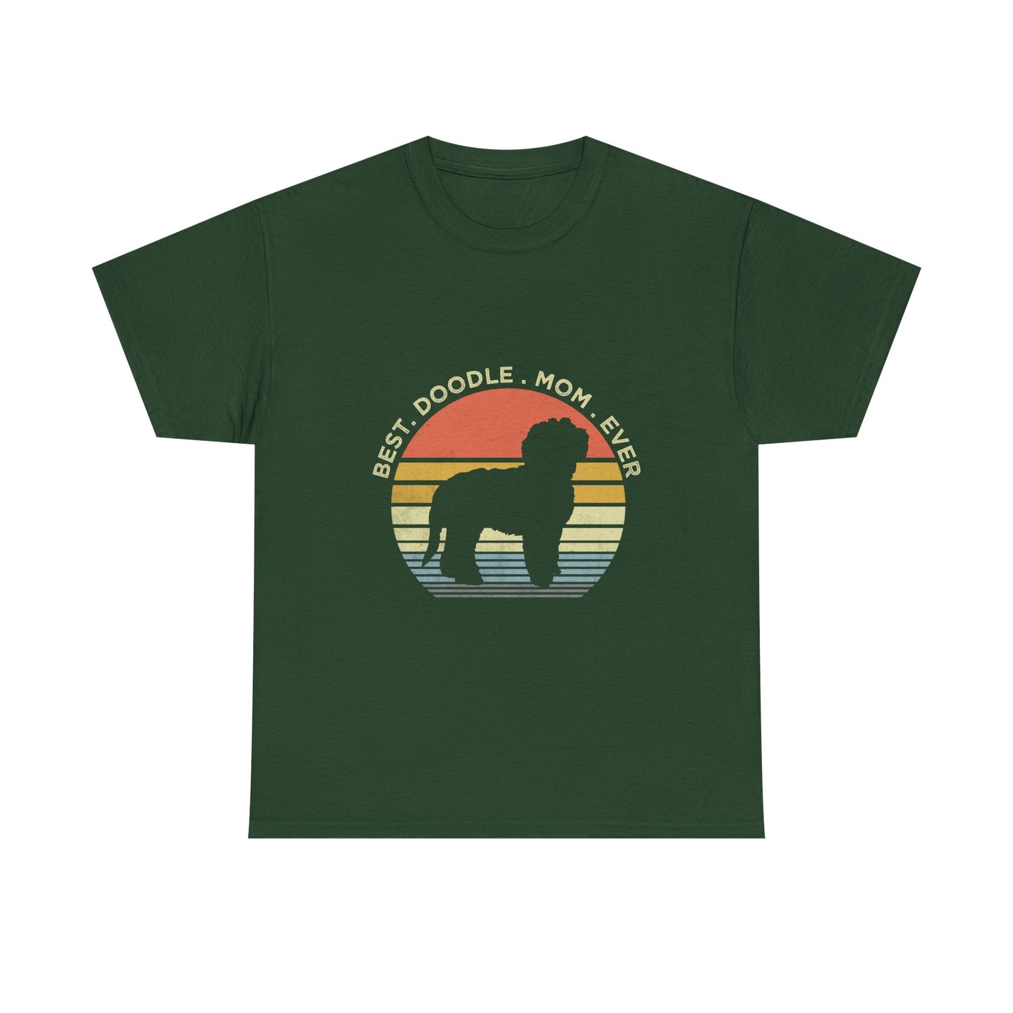 Goldendoodle Mom T-Shirt — "Best Doodle Mom Ever" Vintage Sunset Tee