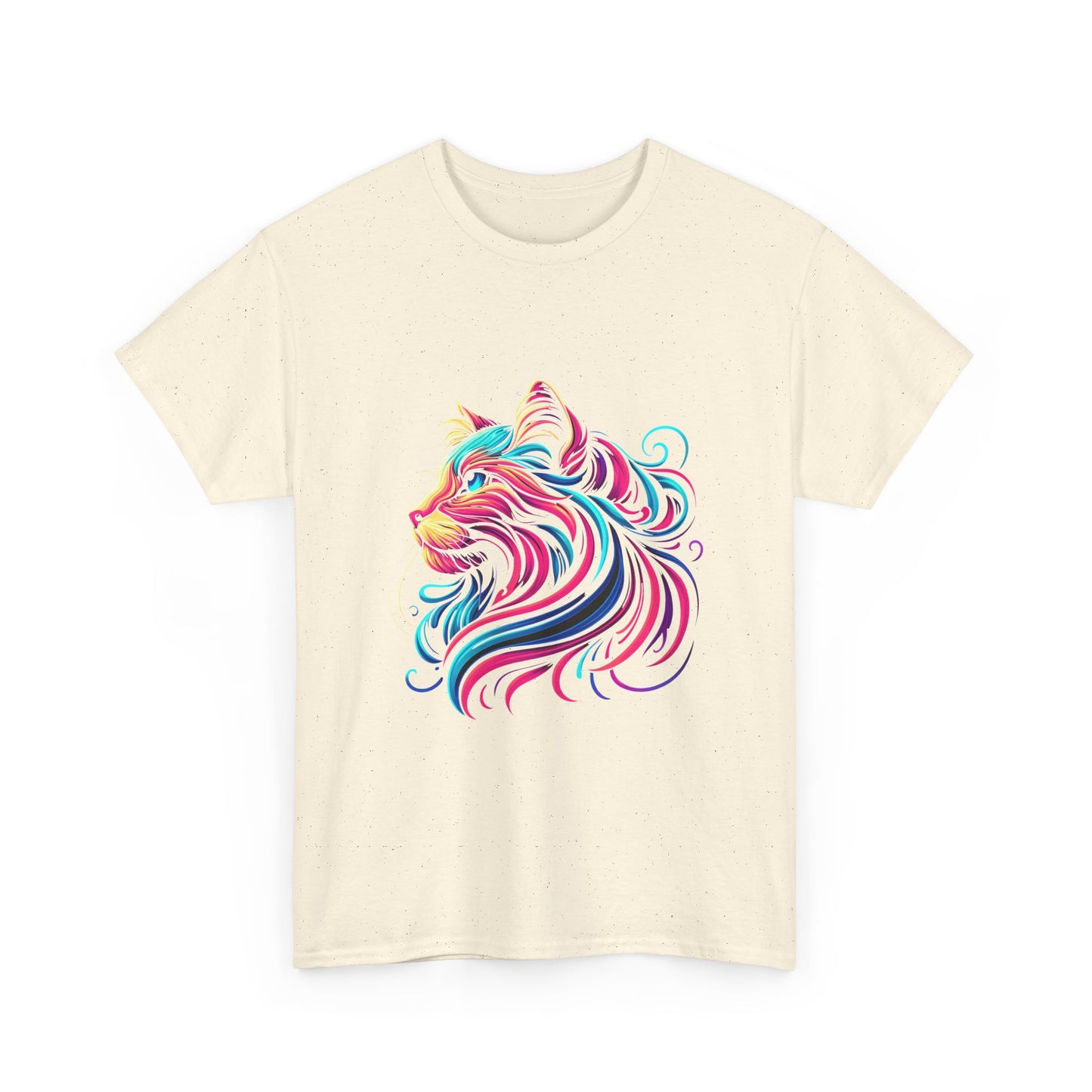 Cat T-Shirt — Colorful Swirl Cat Art Tee