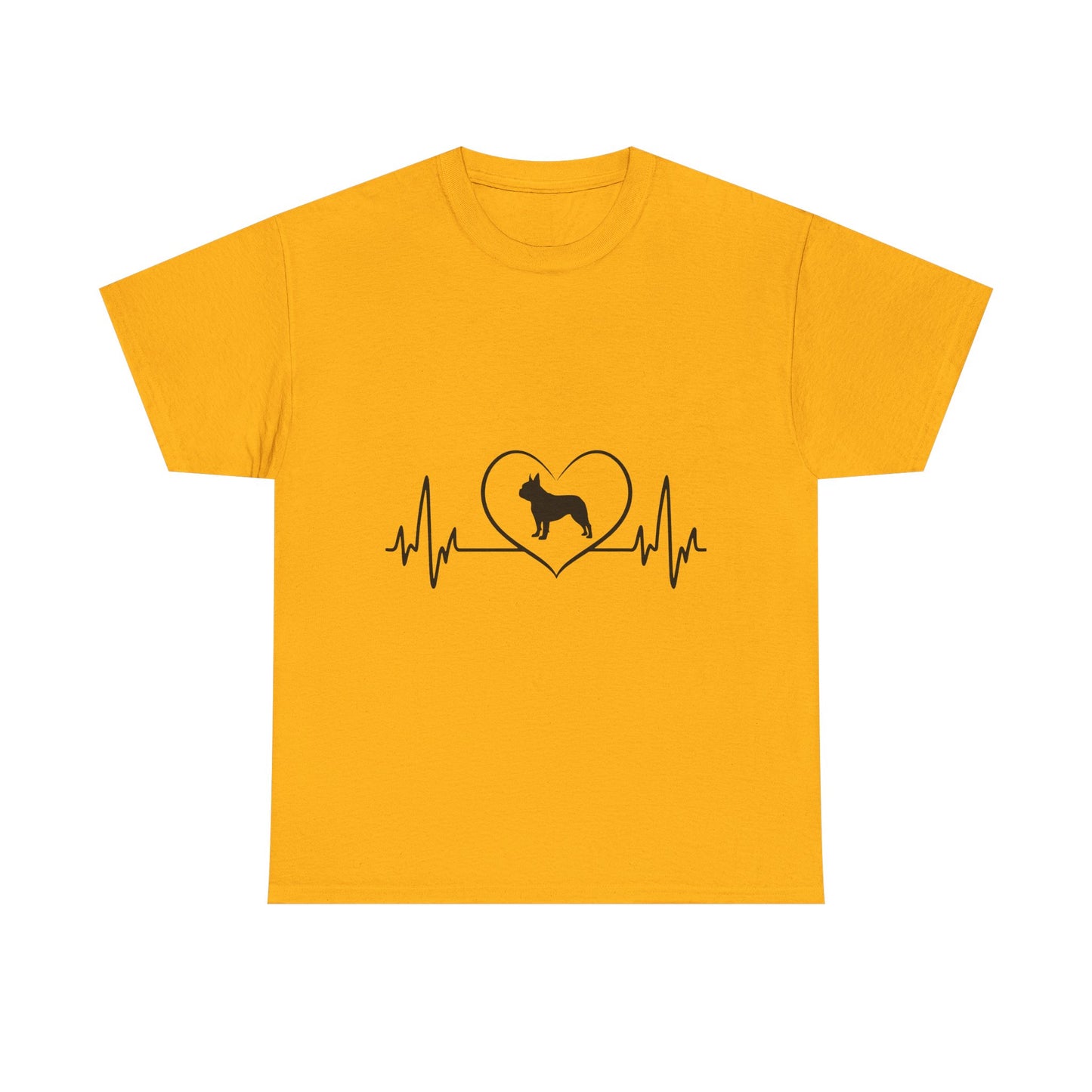 Dog Lover Tee — Heartbeat Paw Print Graphic Shirt