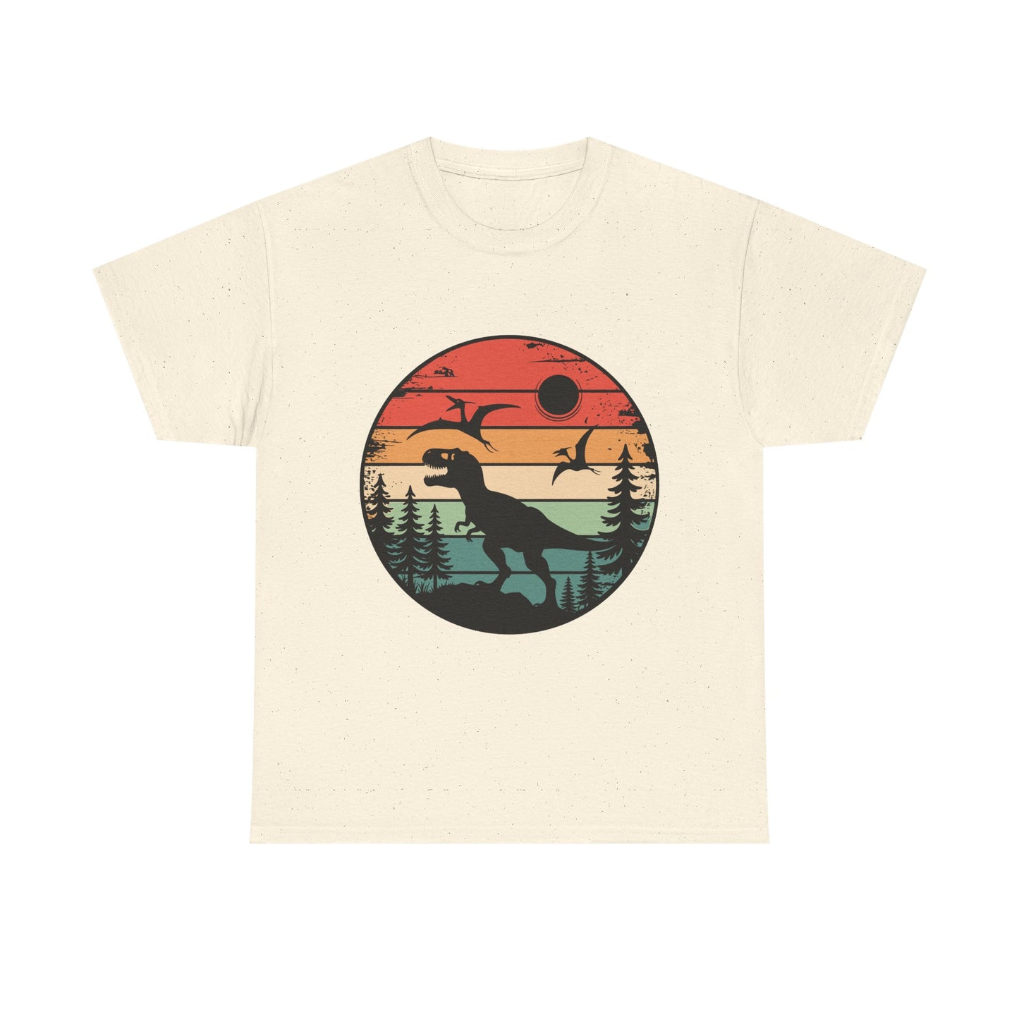 T-Rex Sunset Tee — Retro Dinosaur Graphic T-Shirt