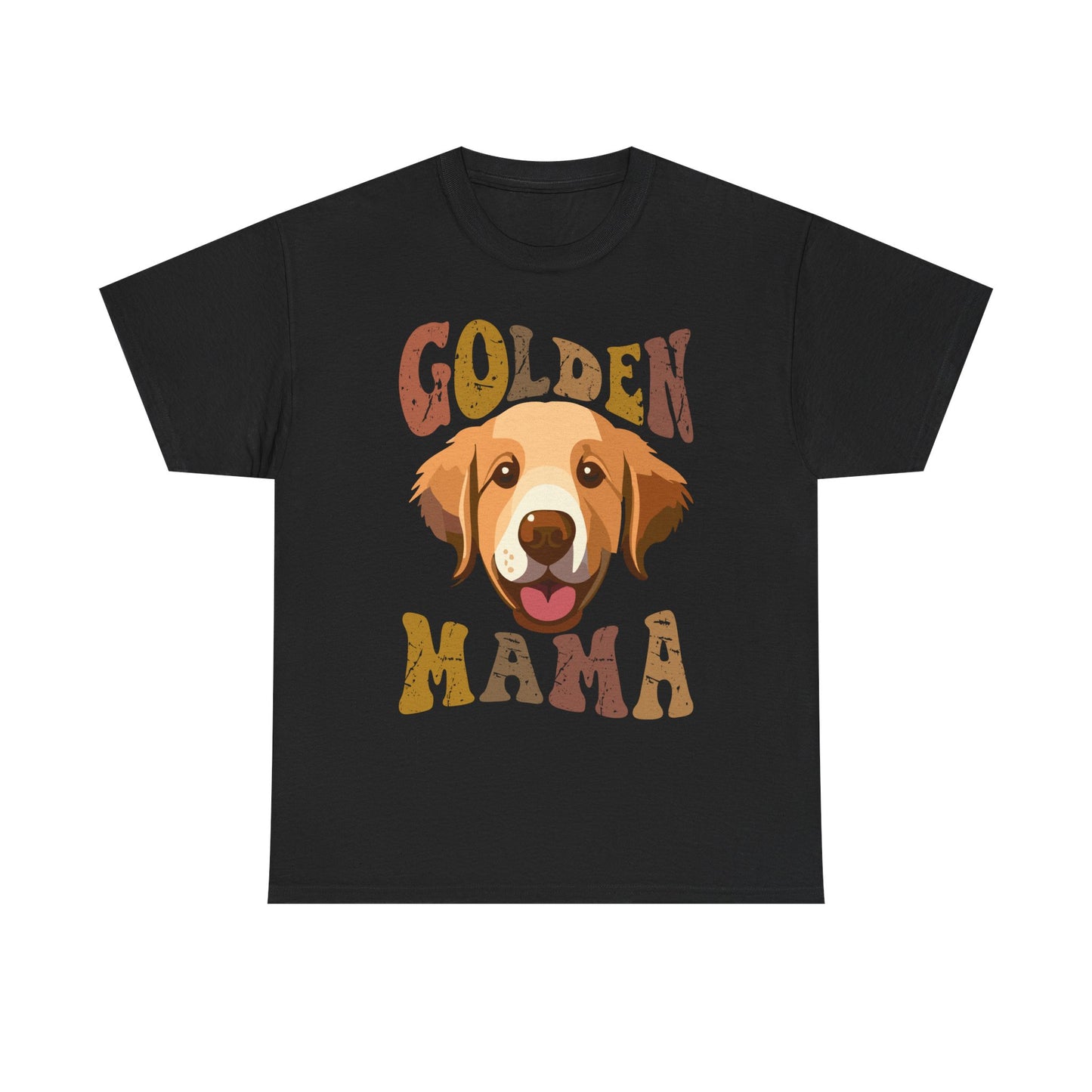 Golden Mama T‑Shirt — Cute Golden Retriever Mom Tee