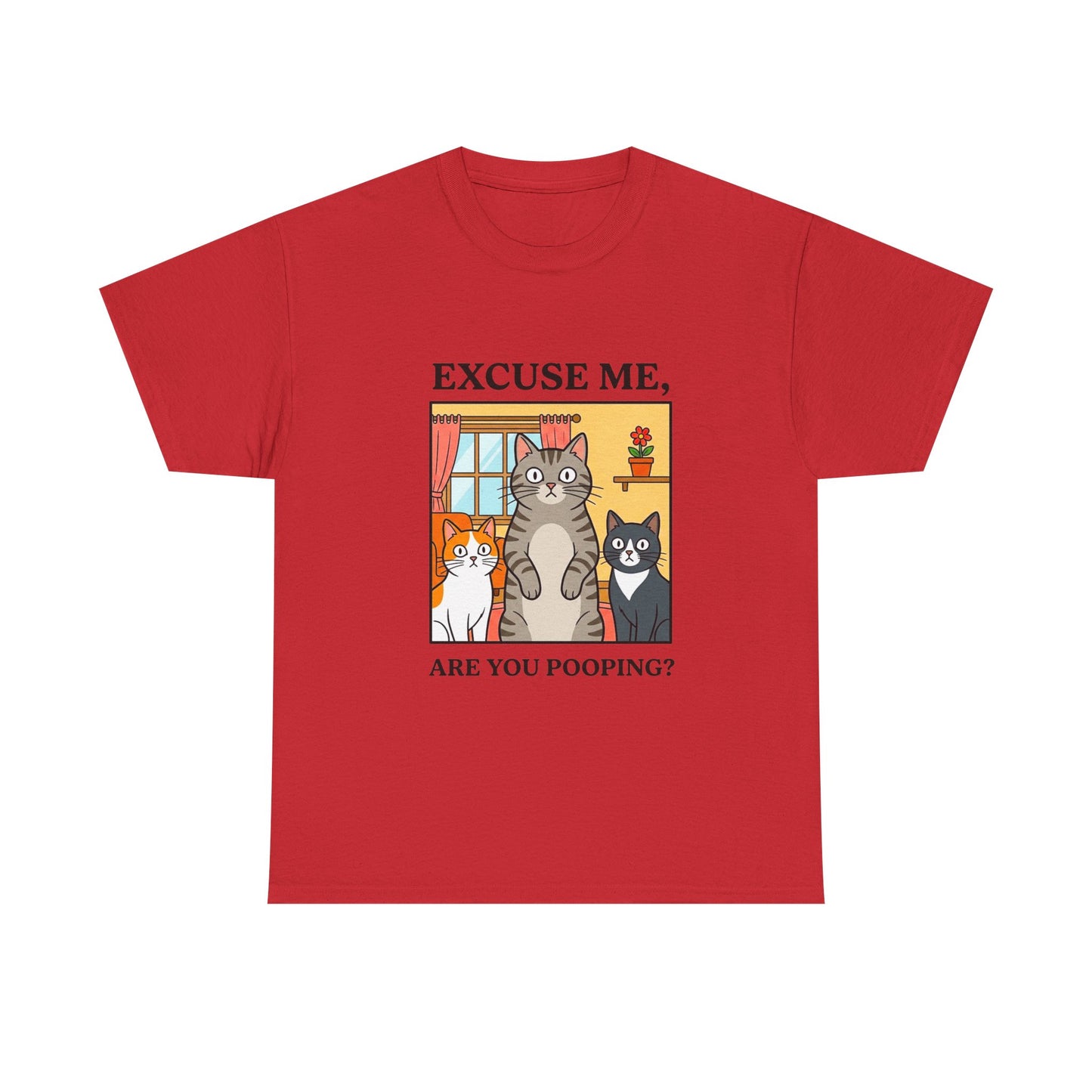 Excuse Me Are You Pooping Funny Cat T-shirt