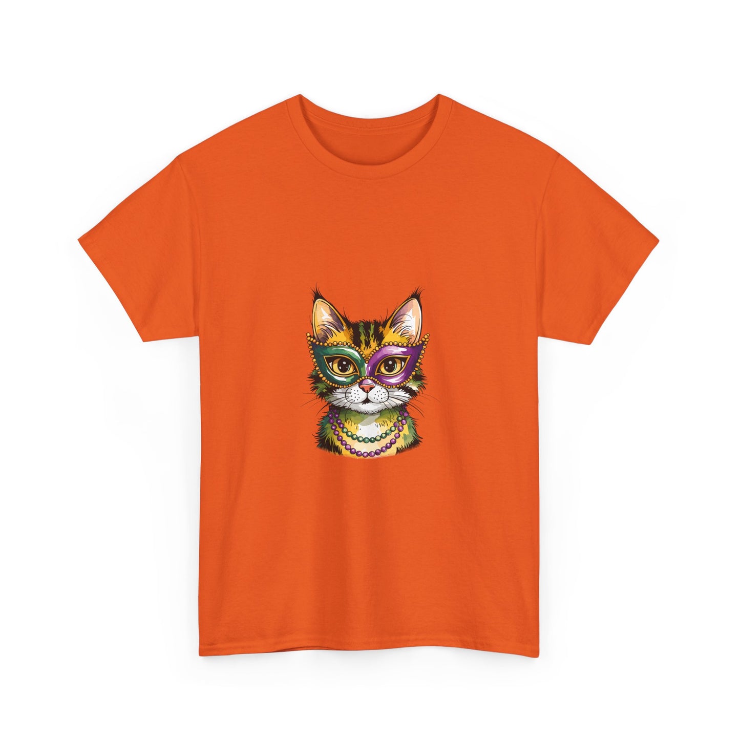 Cat Face Graphic Tee — Colorful Whimsical Kitty T-Shirt
