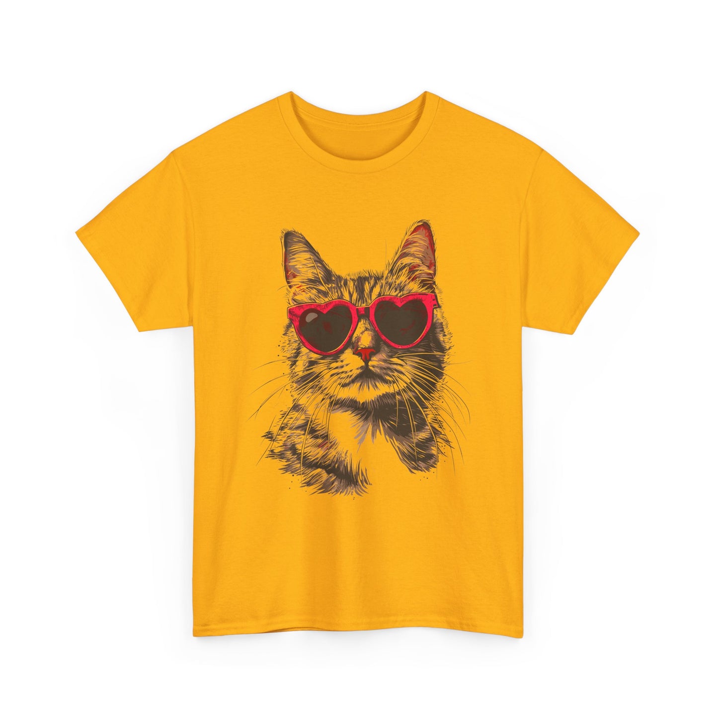 Cat with Heart Sunglasses T-Shirt