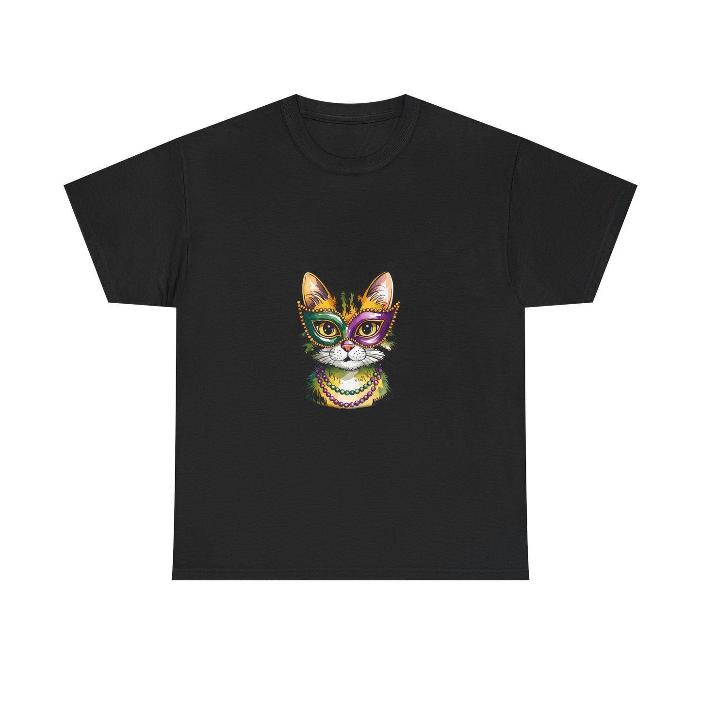 Cat Face Graphic Tee — Colorful Whimsical Kitty T-Shirt