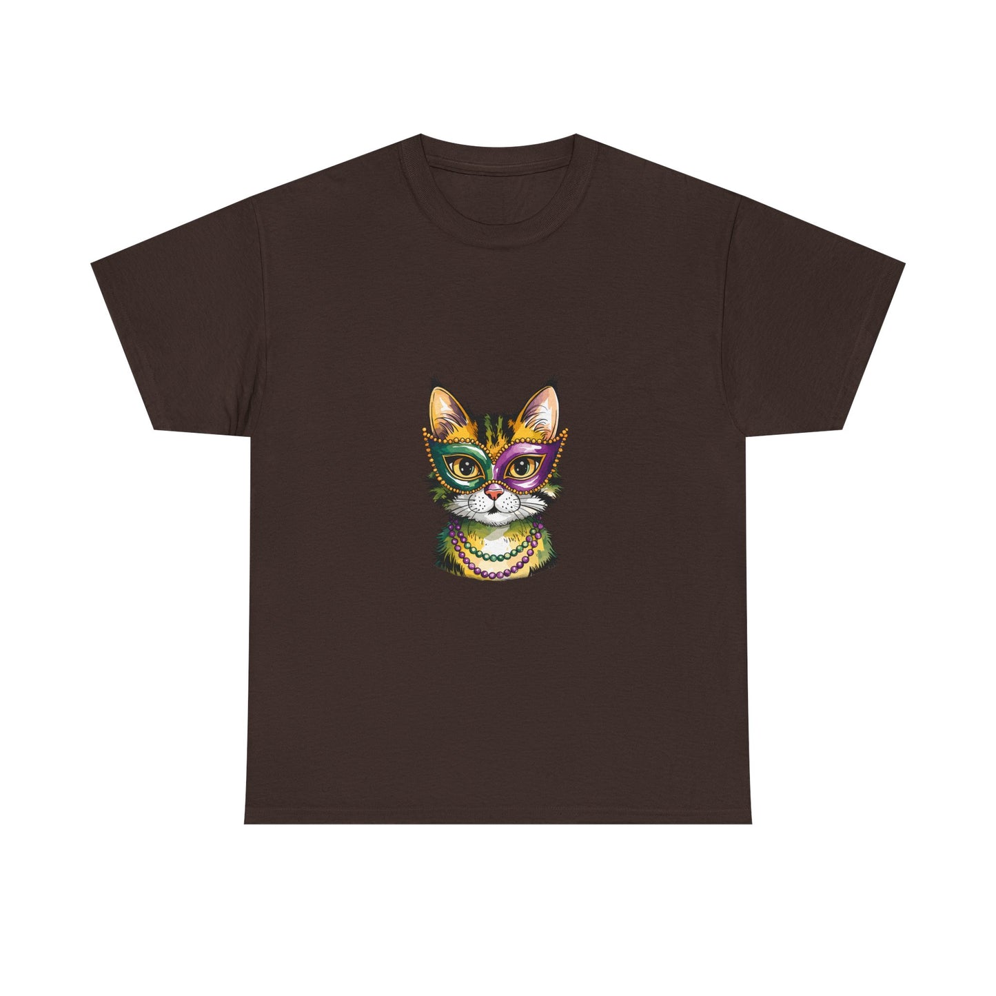 Cat Face Graphic Tee — Colorful Whimsical Kitty T-Shirt