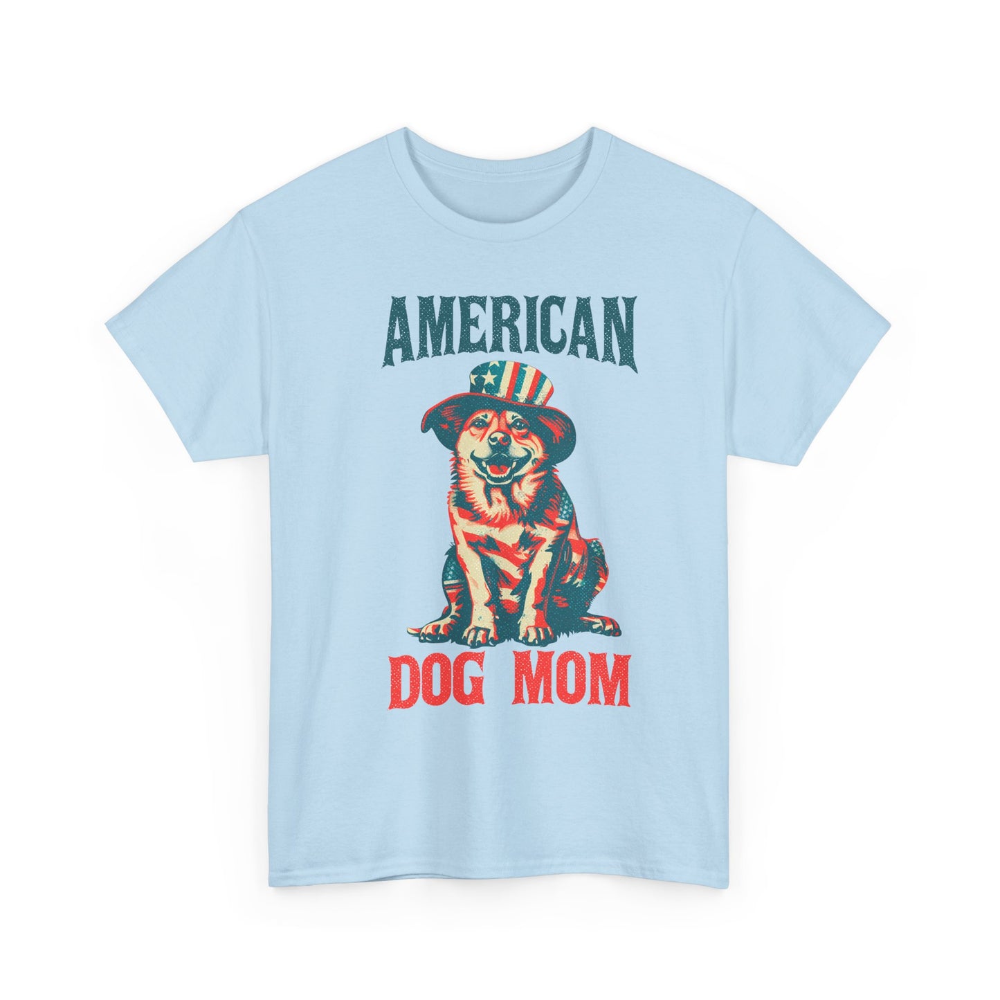 American Dog Mom T-Shirt — Patriotic Pup Tee for Dog Lovers