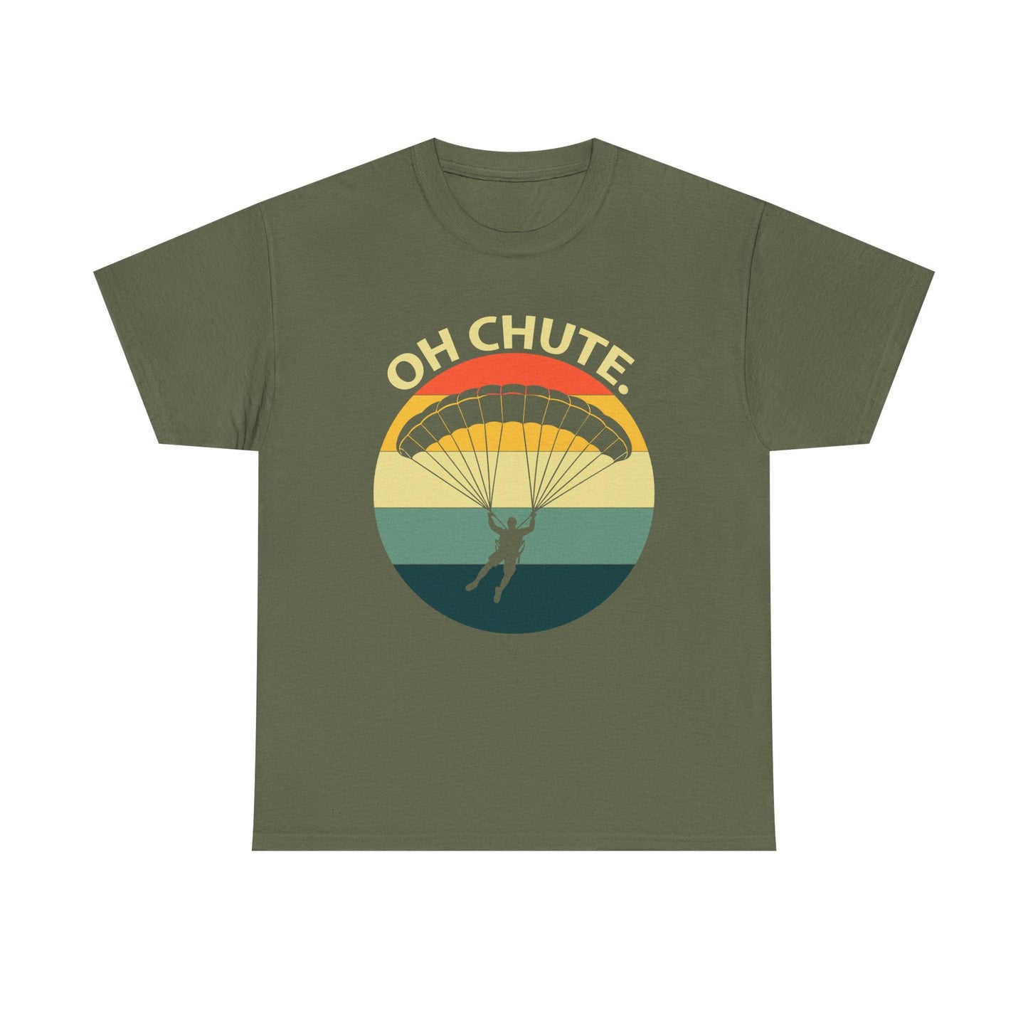 Parachute Retro Tee — "Oh Chute" Skydiving Graphic T-Shirt