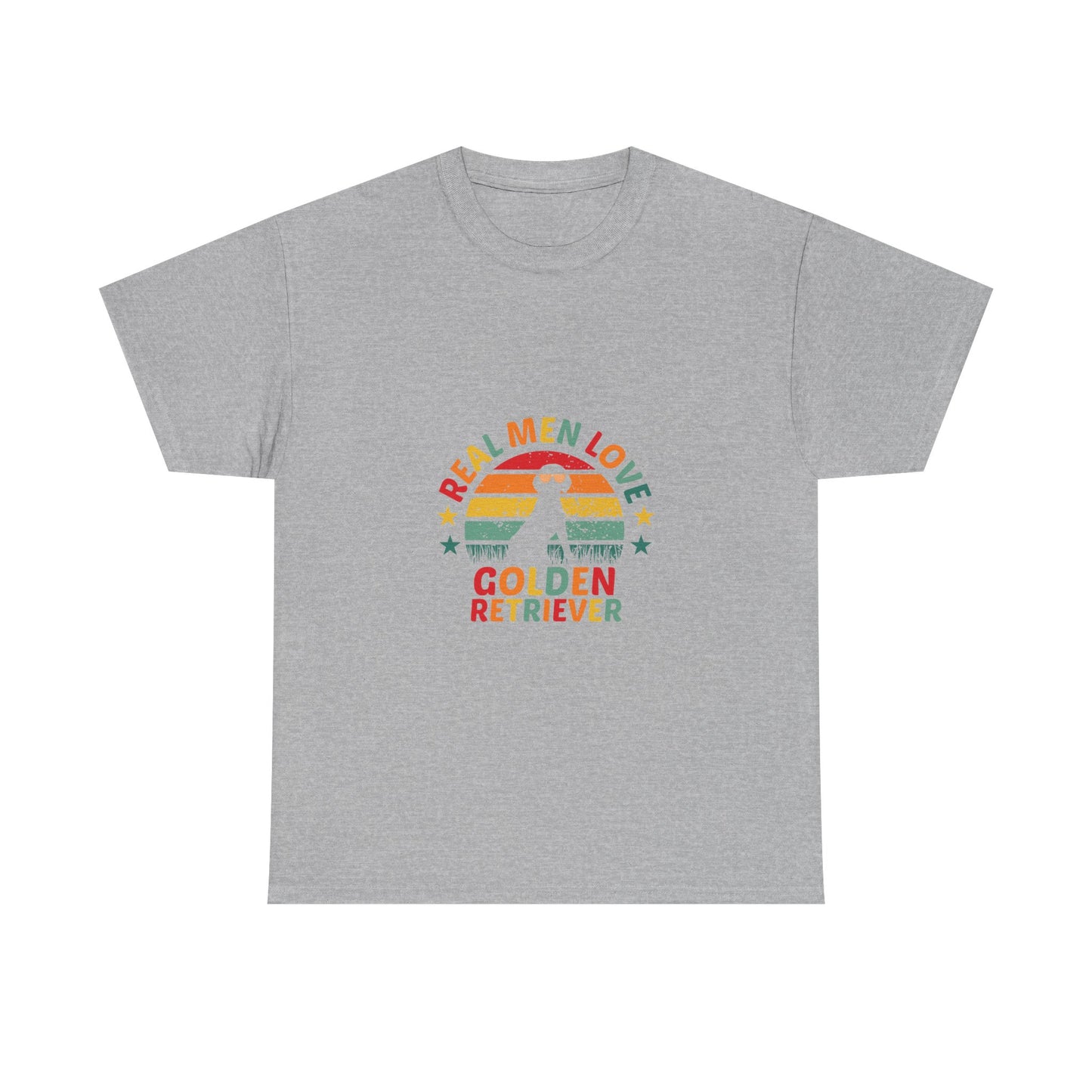 T-Shirt — "Real Men Love Golden Retriever" Retro Dog Tee