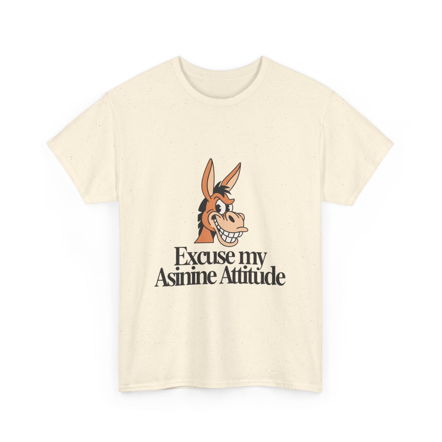 Funny Donkey Tee — "Excuse My Asinine Attitude" Casual Graphic T-Shirt