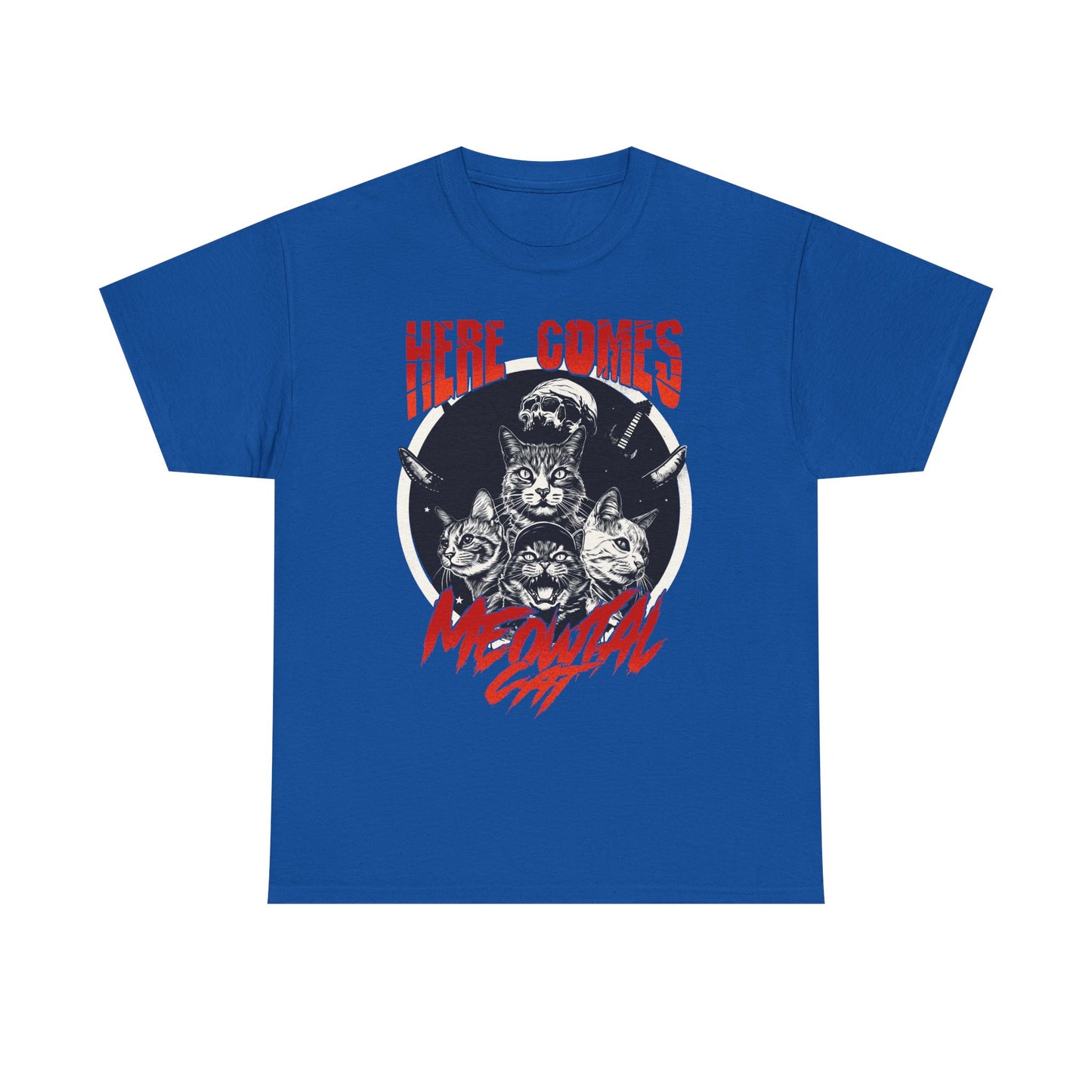 Here Comes Meowtal Cat Band T-Shirt
