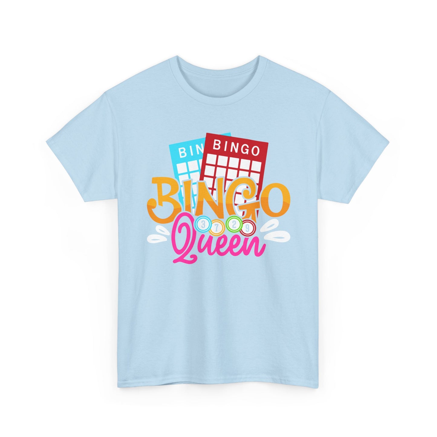 Bingo Queen T-Shirt – Colorful Bingo Cards Graphic Tee for Players & Seniors