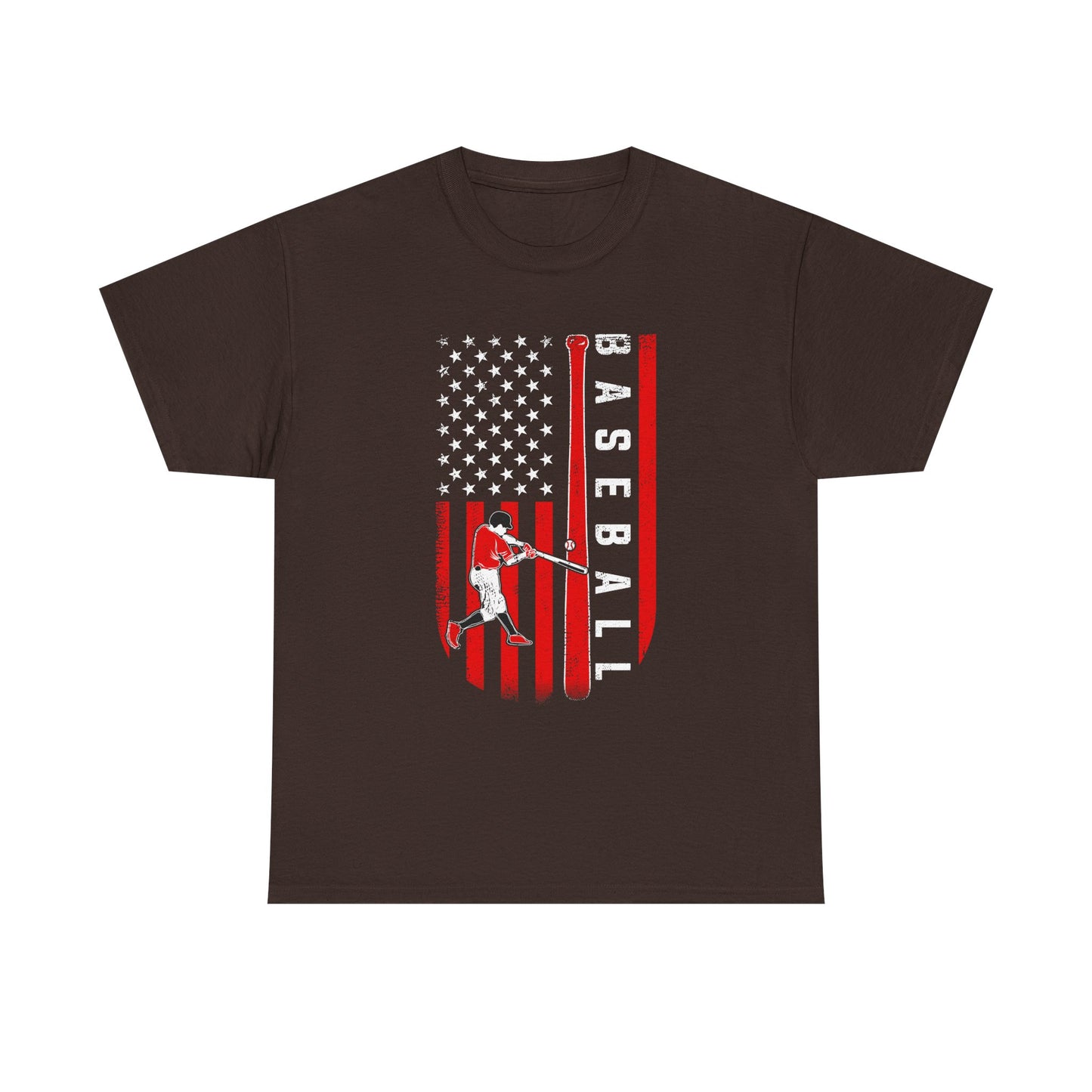 Baseball American Flag T-Shirt — Patriotic Batter Graphic Tee