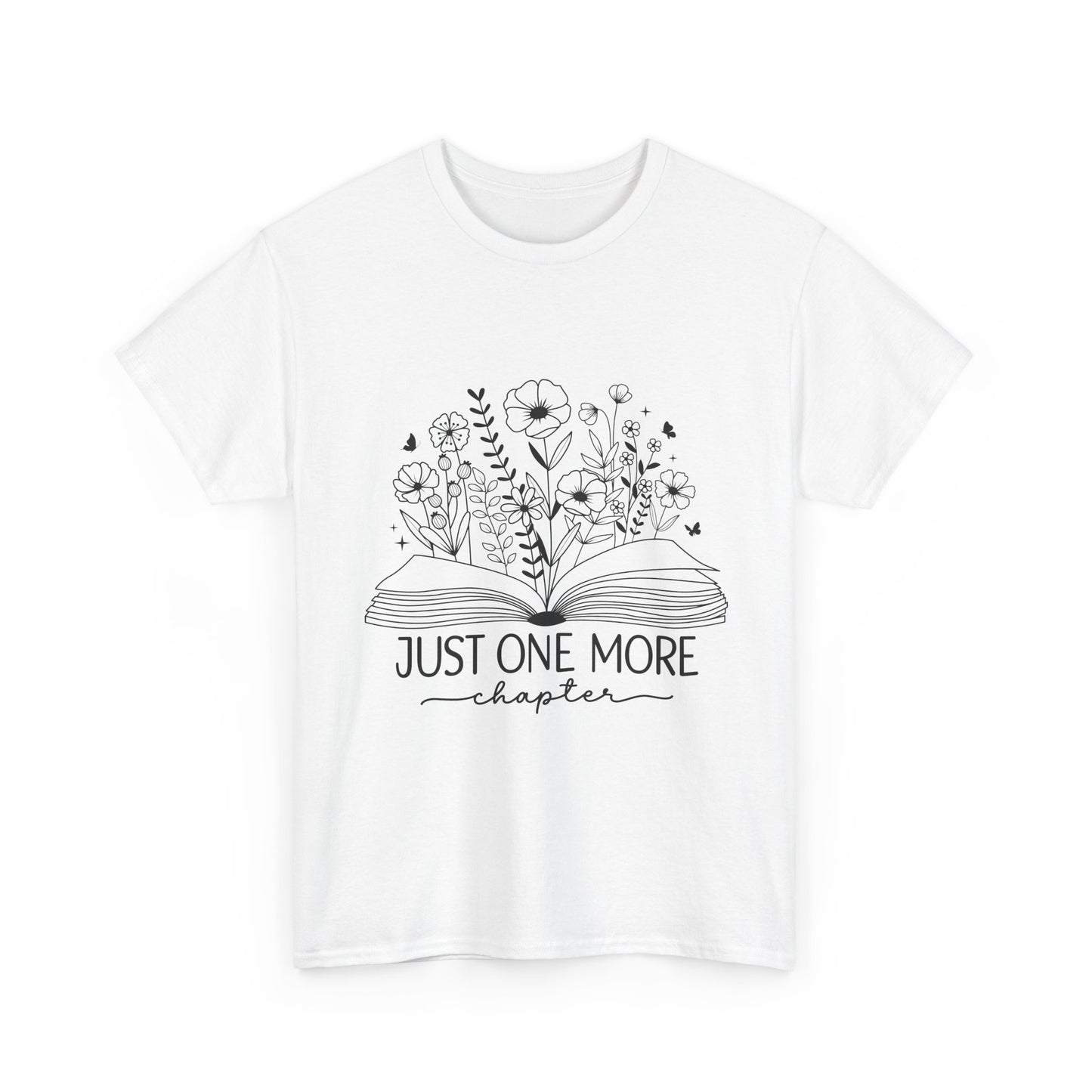 Reading T-Shirt — "Just One More Chapter" Floral Booklover Tee