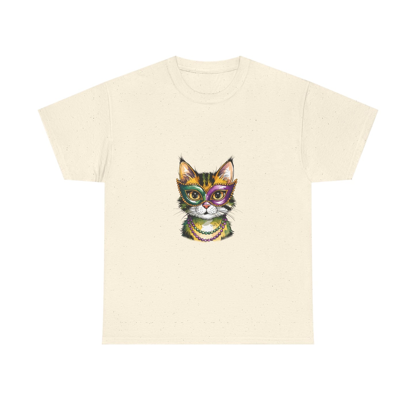 Cat Face Graphic Tee — Colorful Whimsical Kitty T-Shirt