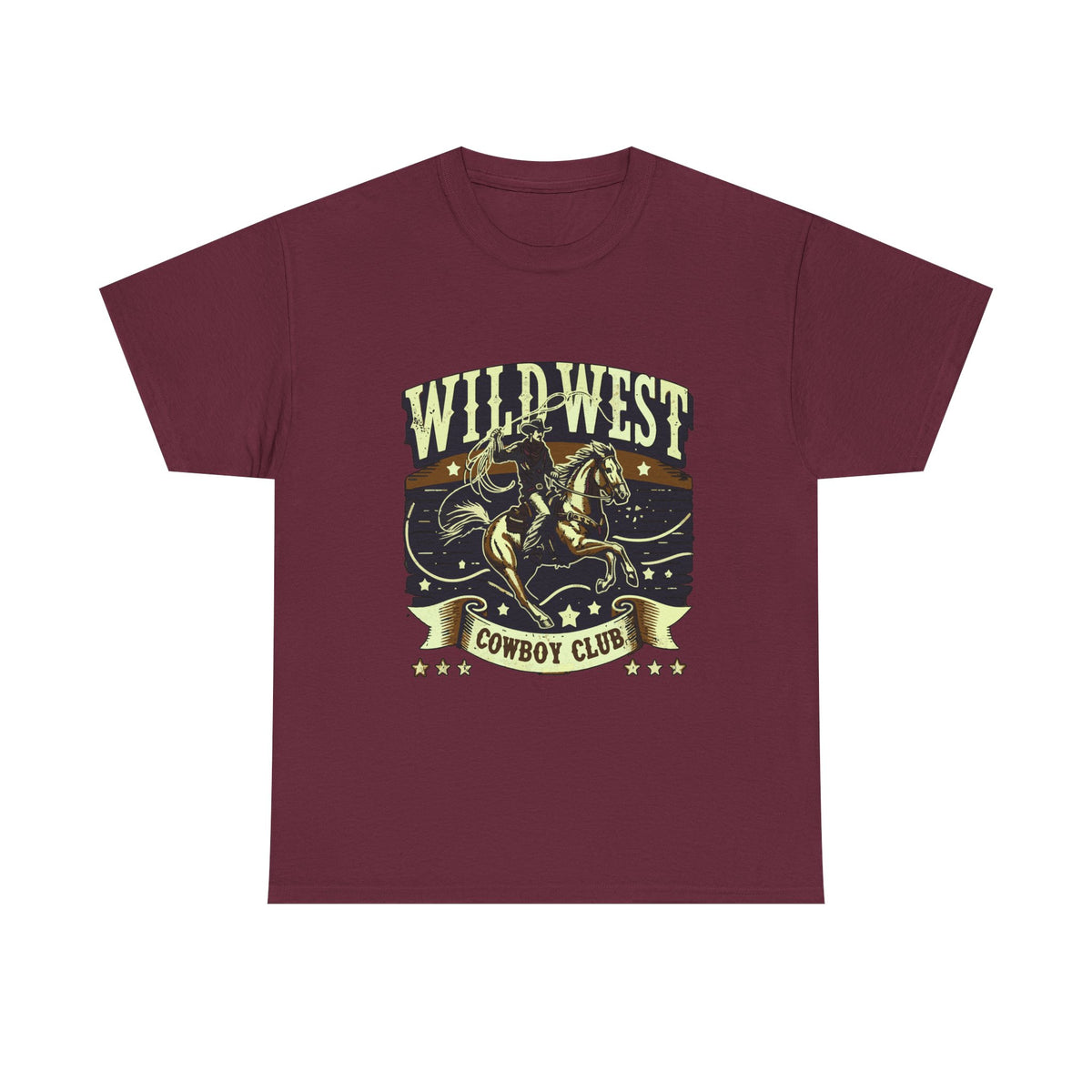Wild West Cowboy Club T‑Shirt — Vintage Rodeo Western Graphic Tee