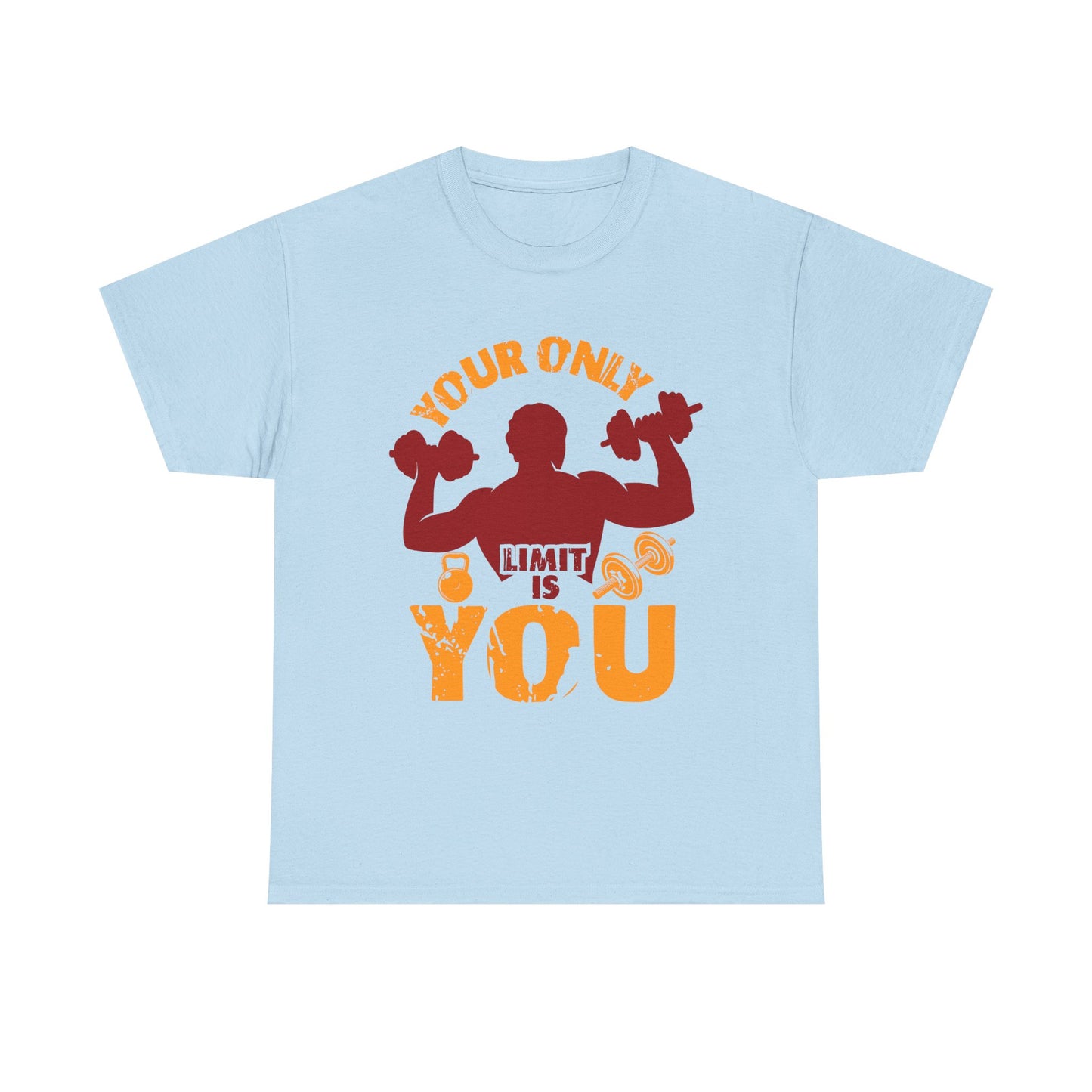 Motivational Fitness Tee — "Your Only Limit Is You" Workout T-Shirt