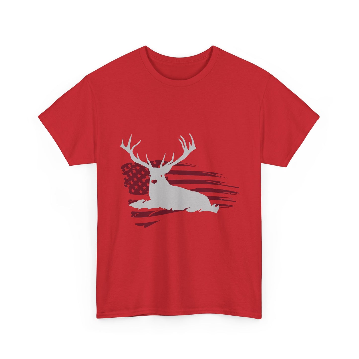 Patriotic Deer Flag T‑Shirt – American Hunting Graphic Tee