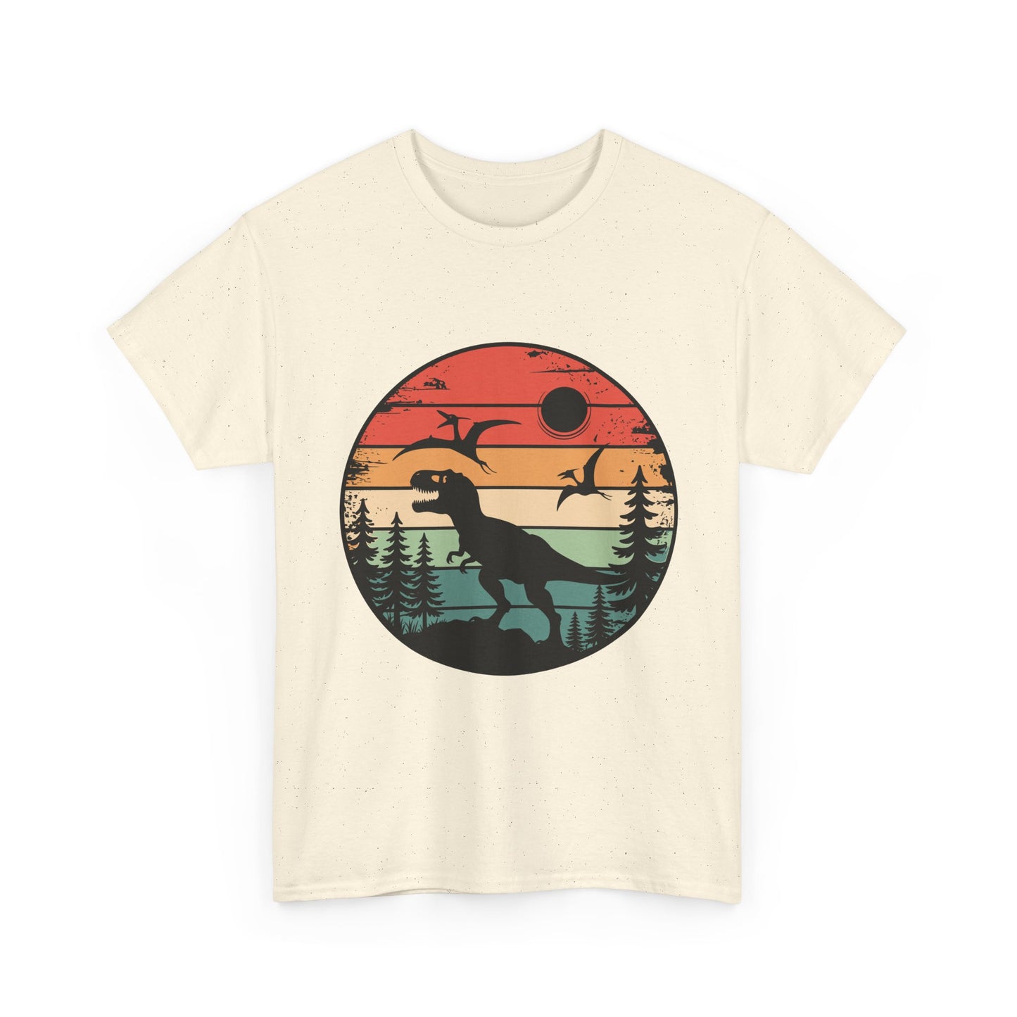 T-Rex Sunset Tee — Retro Dinosaur Graphic T-Shirt