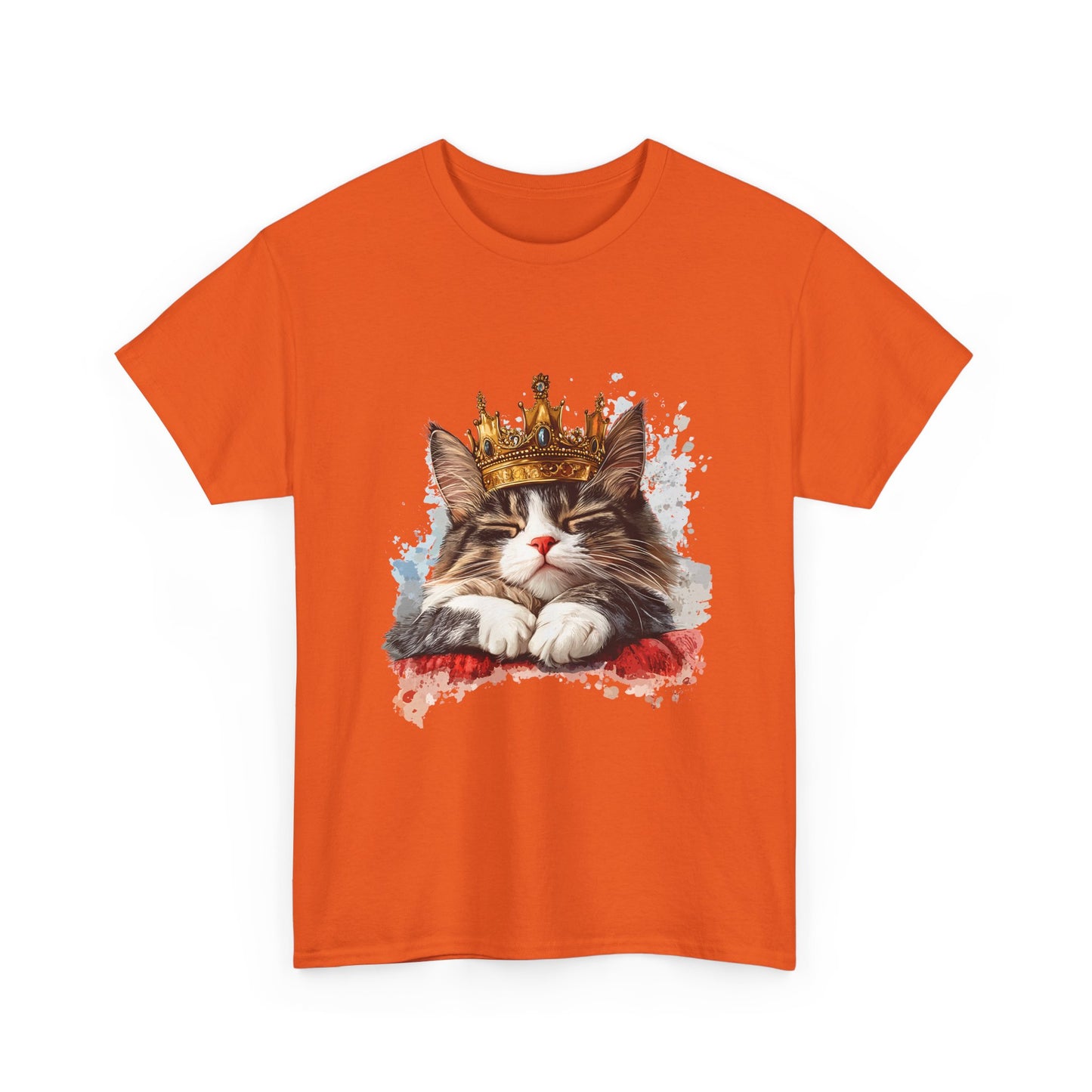 Cat King T-Shirt — Regal Crowned Cat Graphic Tee