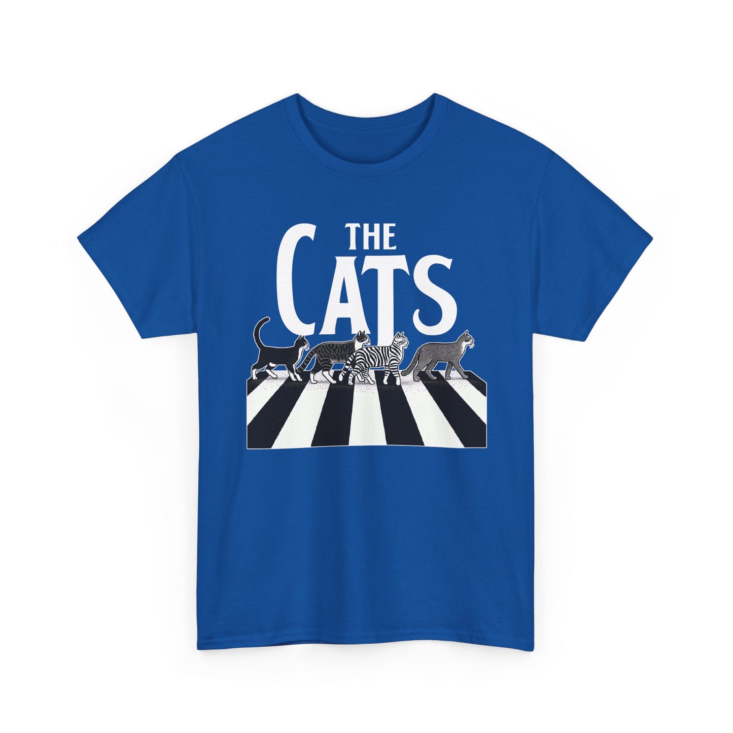 Cats Crossing T‑Shirt — Retro Black & White Cat Walk Graphic Tee