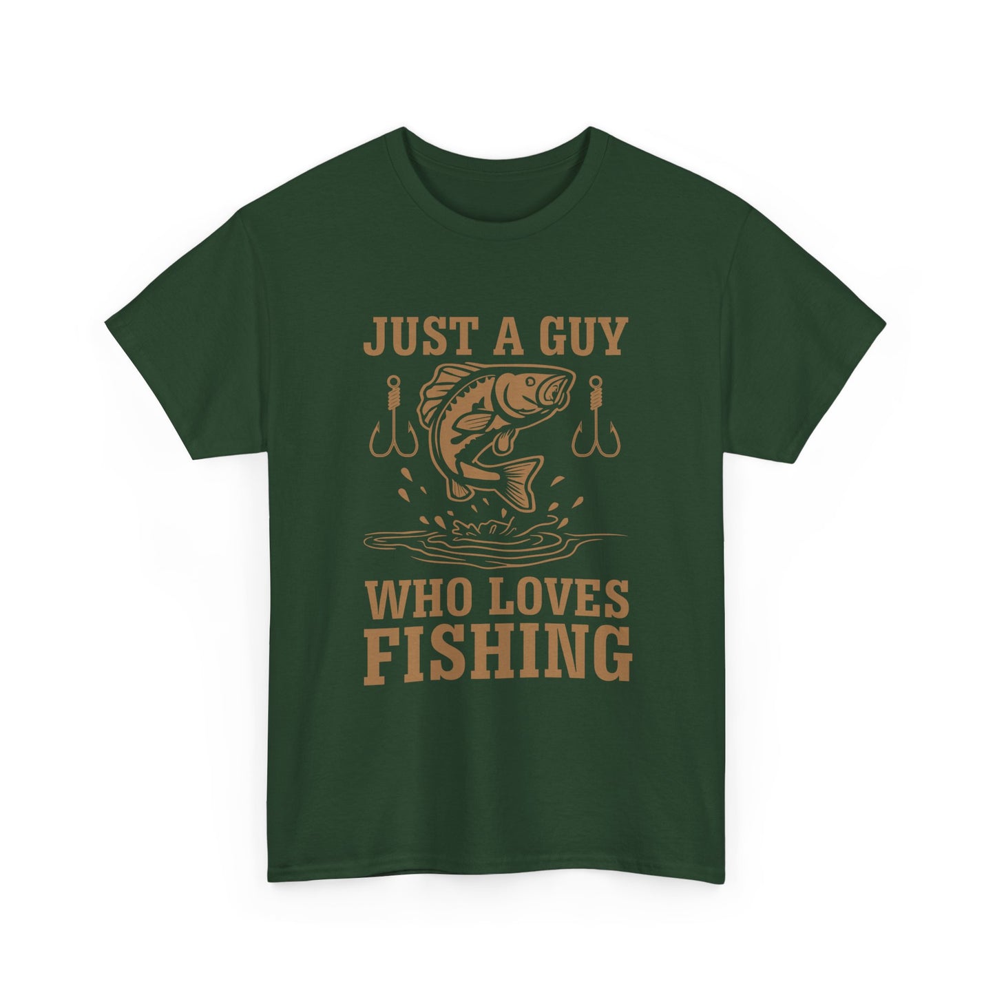 Fishing T-Shirt — "Just a Guy Who Loves Fishing" Graphic Tee