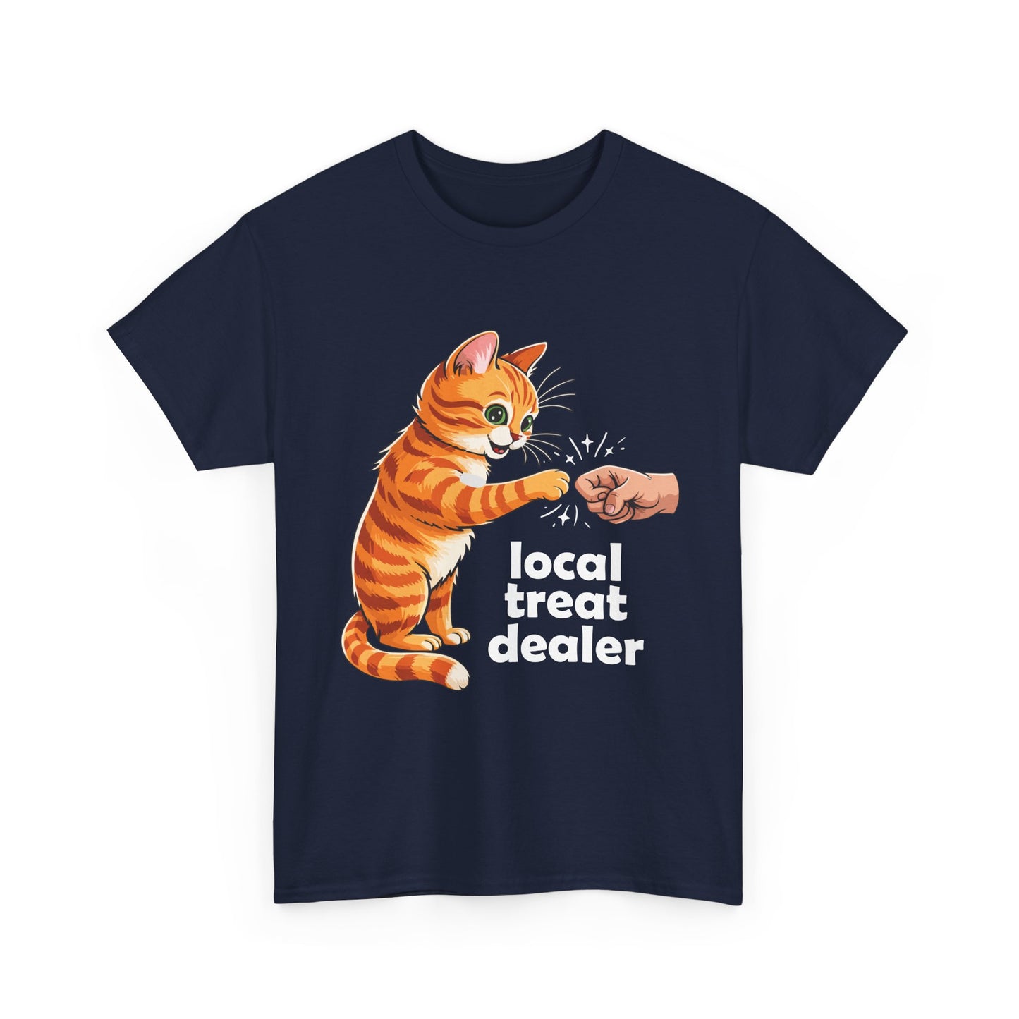Cat T-Shirt — "Local Treat Dealer" Cute Ginger Kitty Fist Bump Tee