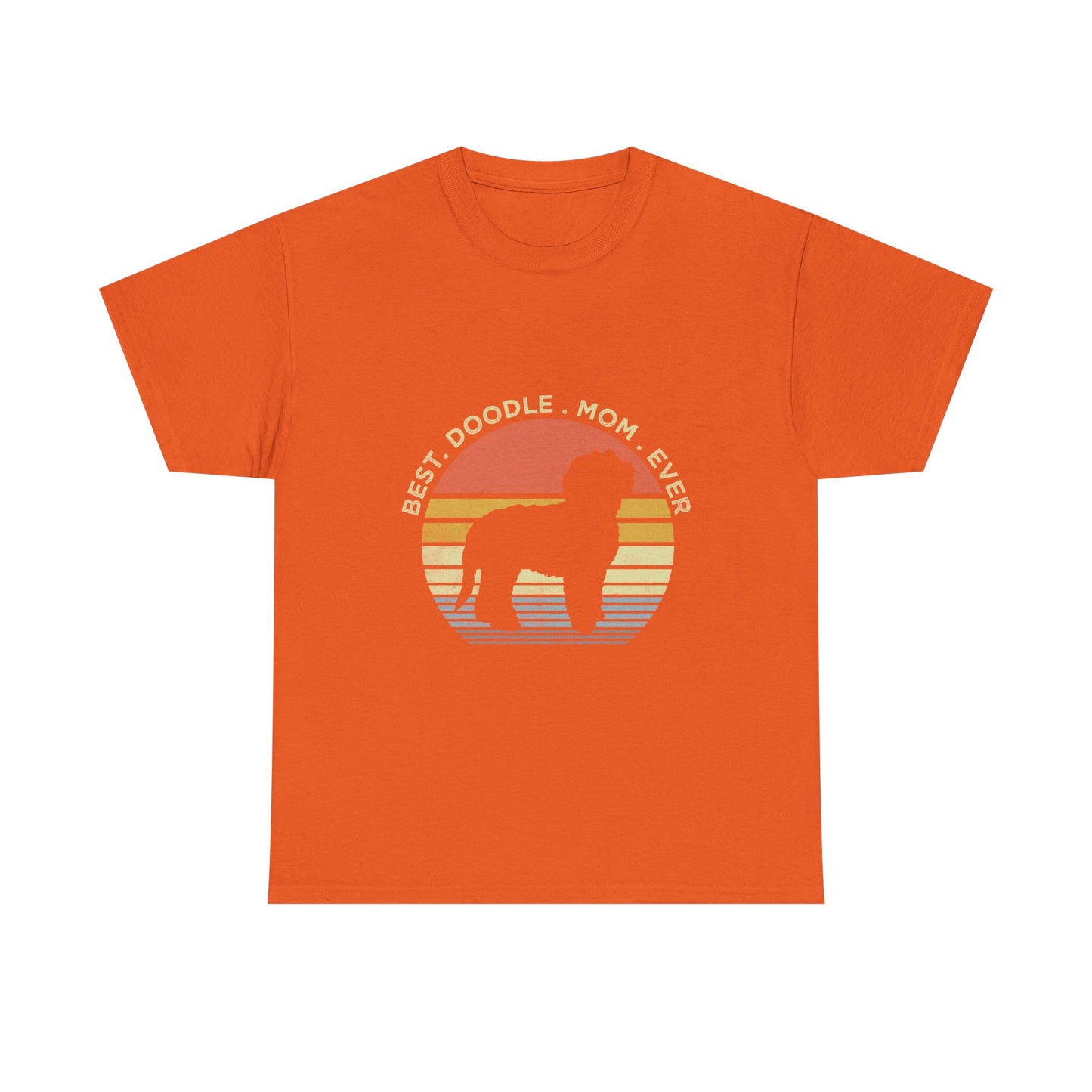 Goldendoodle Mom T-Shirt — "Best Doodle Mom Ever" Vintage Sunset Tee